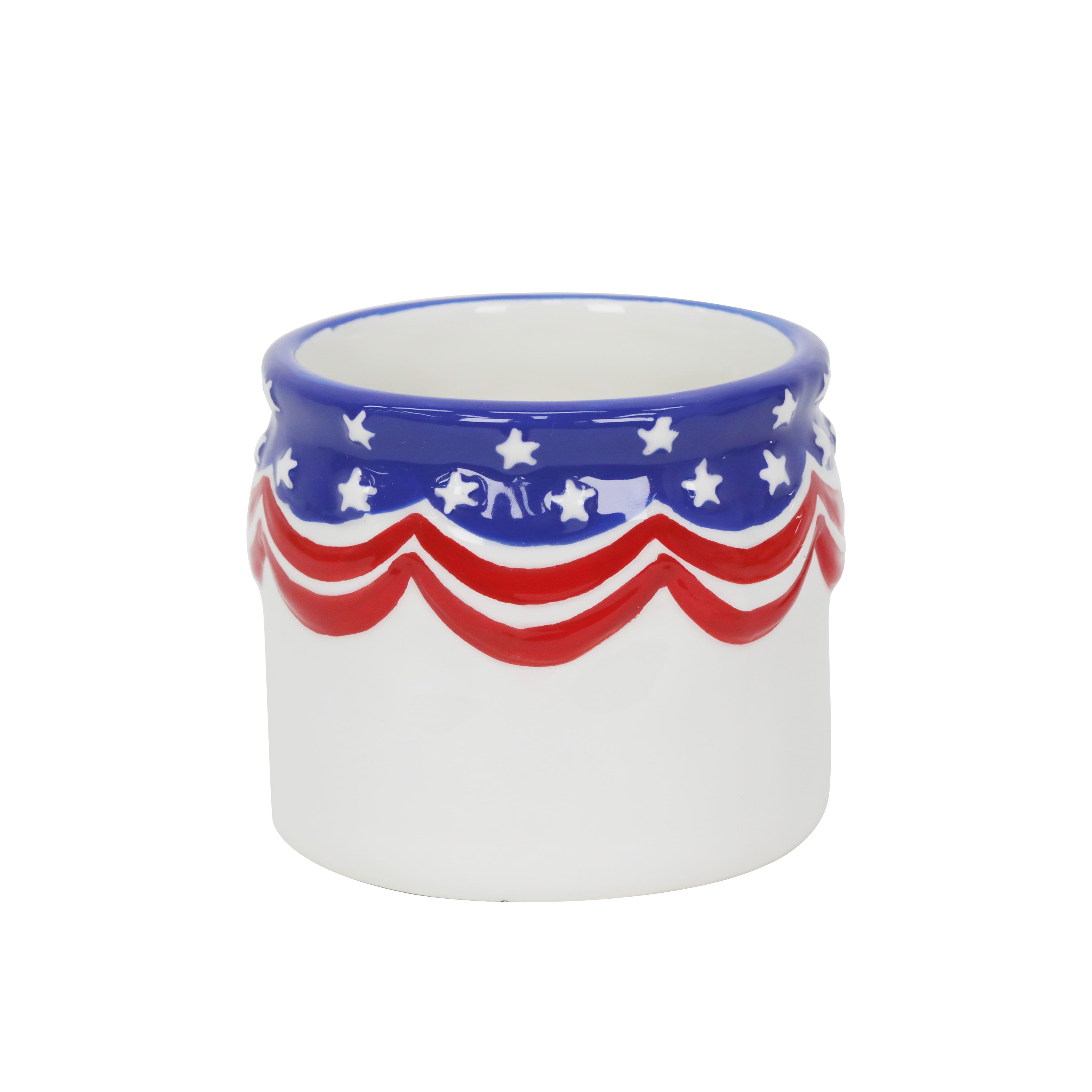 Patriotic Bunting Decorative Ceramic Jar by Celebrate It™