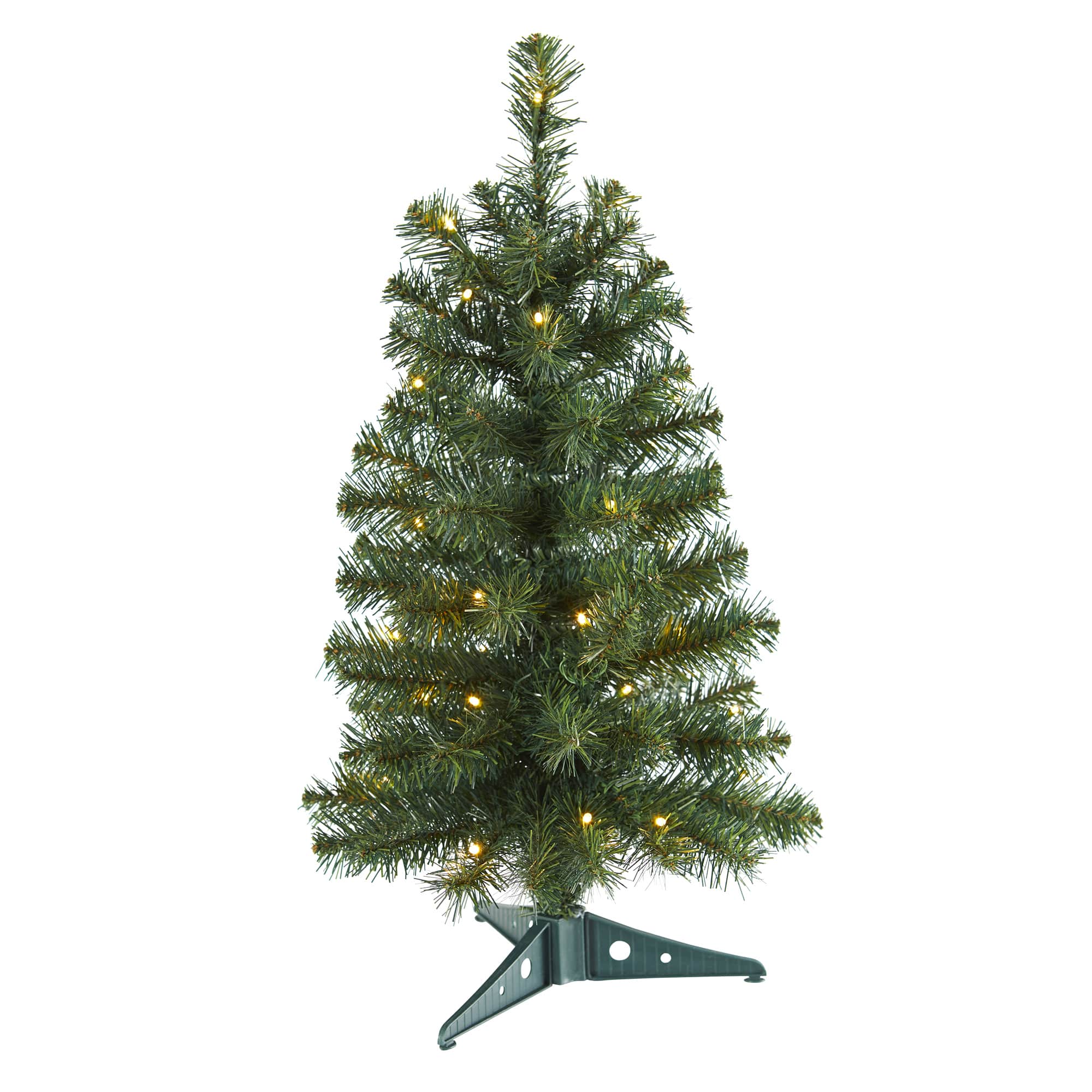 2ft. Pre-Lit Artificial Christmas Tree, Clear LED Lights