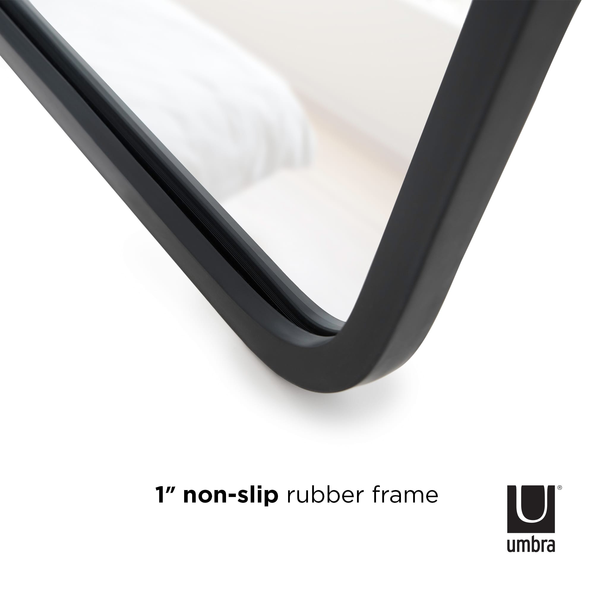 Umbra 62&#x22; Black Hub Full-Length Wall Mirror