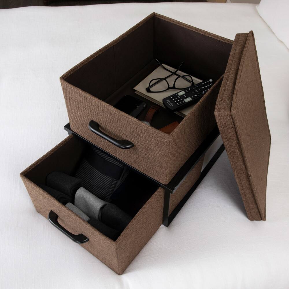 Household Essentials Stacking Storage Boxes Set