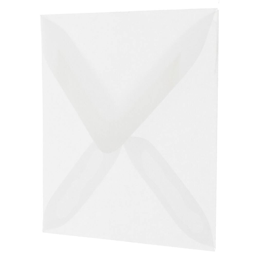 JAM Paper 3.125&#x22; x 3.125&#x22; Clear Square Translucent Vellum Invitation Envelopes