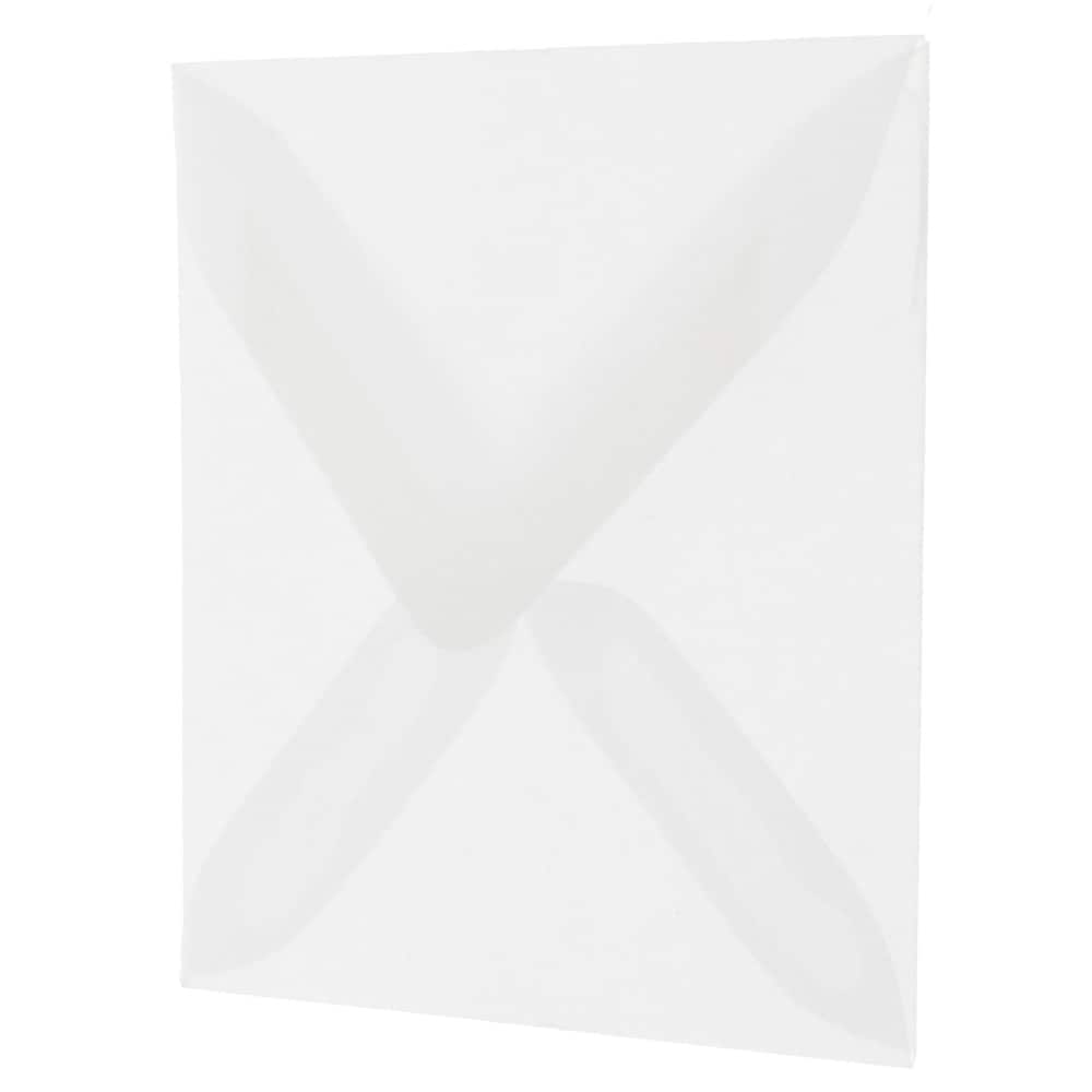 JAM Paper 3.125" x 3.125" Clear Square Translucent Vellum Invitation Envelopes