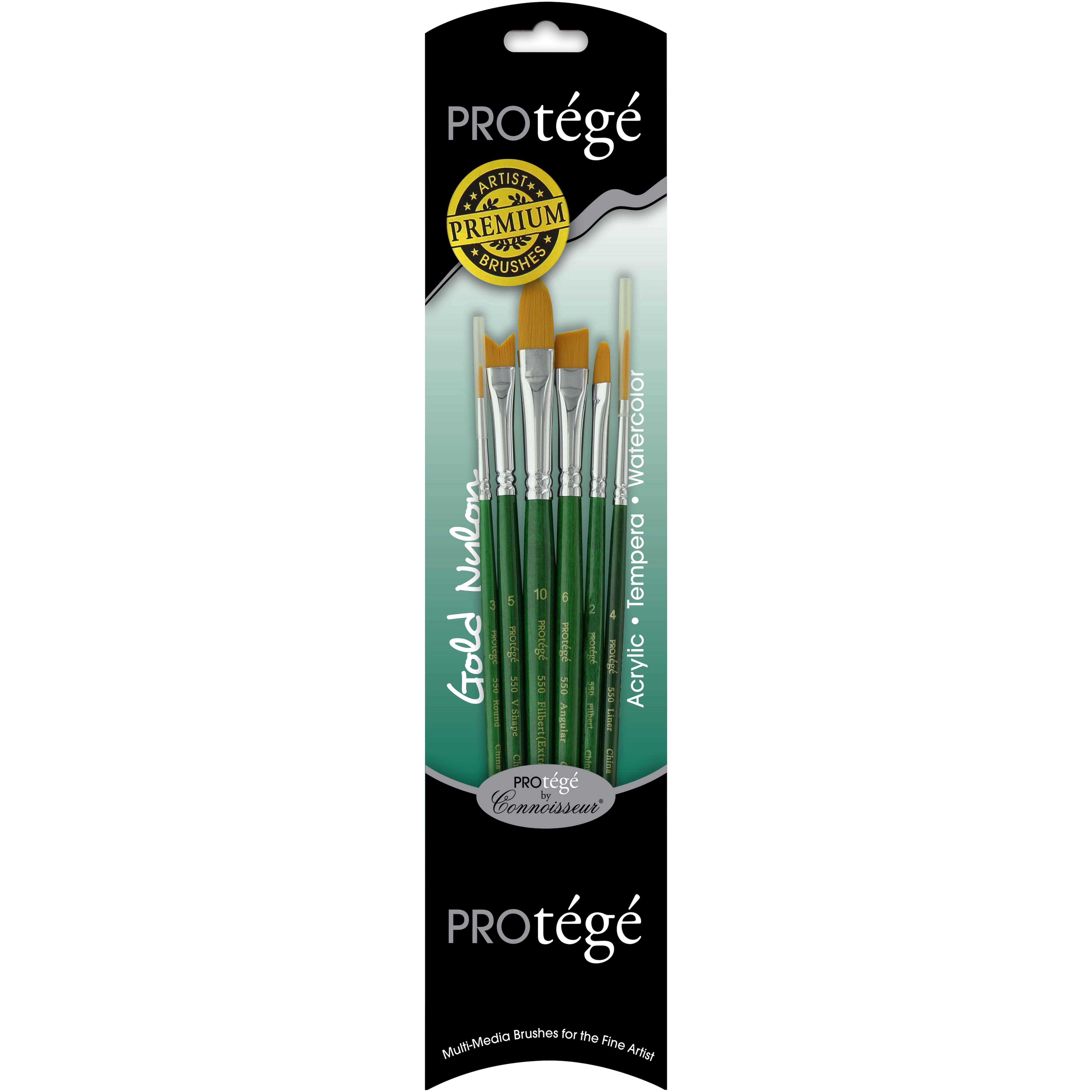 6pc Detail Thin Paint Brush Set Artist Paintbrushes for Acrylic