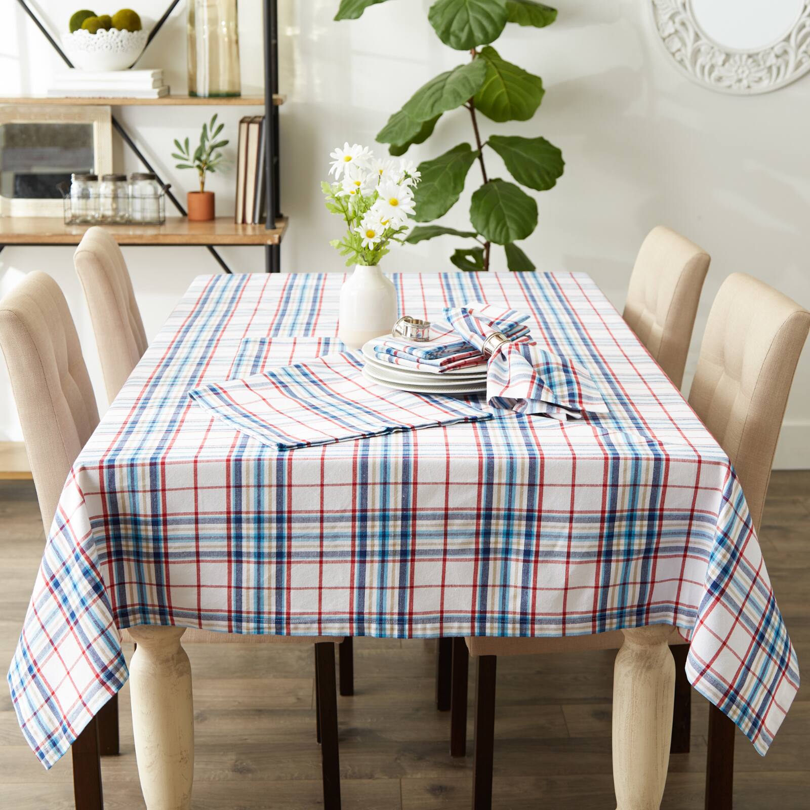 Lighthouse Plaid Tablecloth 60&#x22; x 120&#x22;