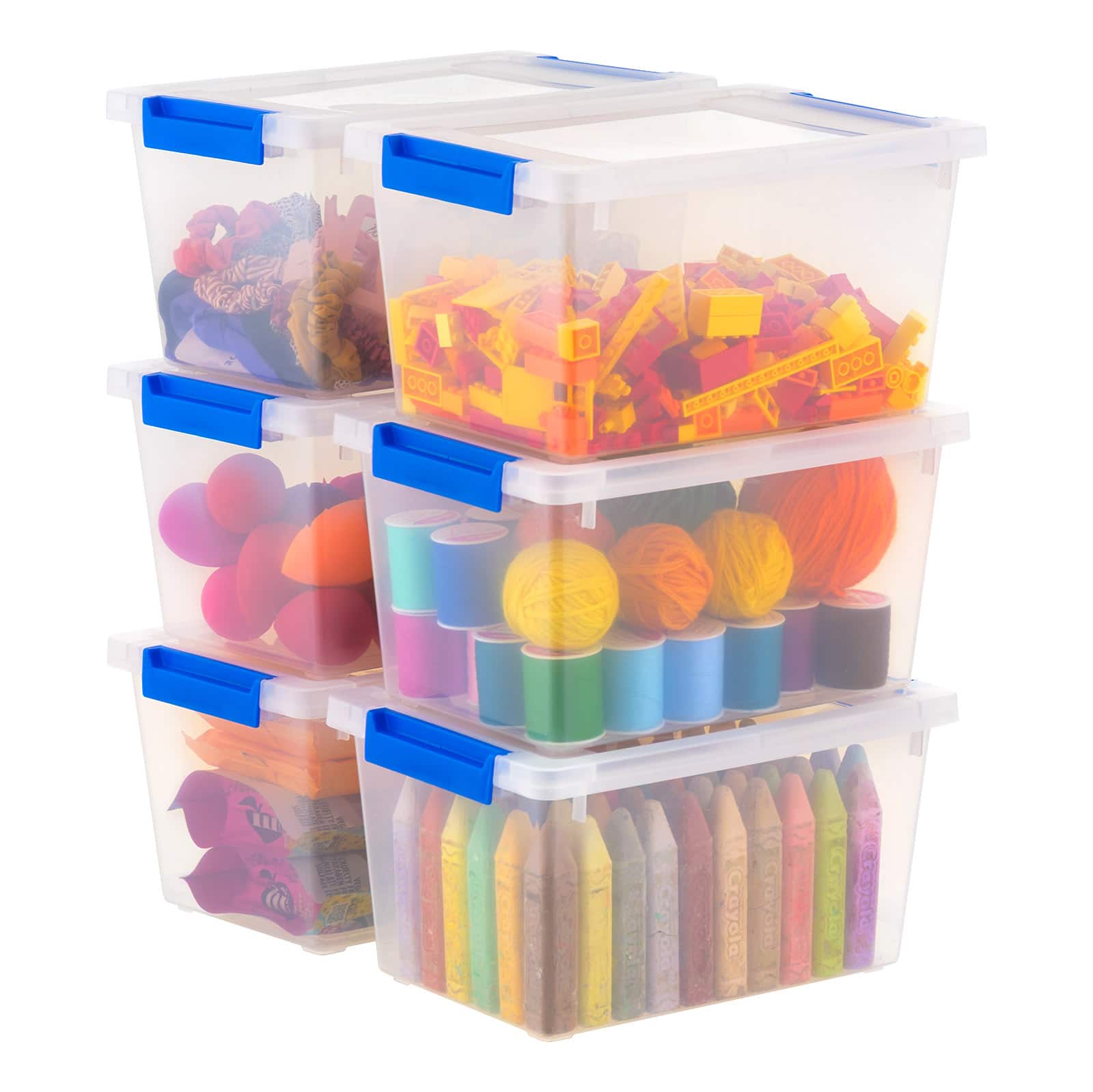 Iris&#xAE; 4.3 qt. Clear Latching Storage Totes, 6 Ct.