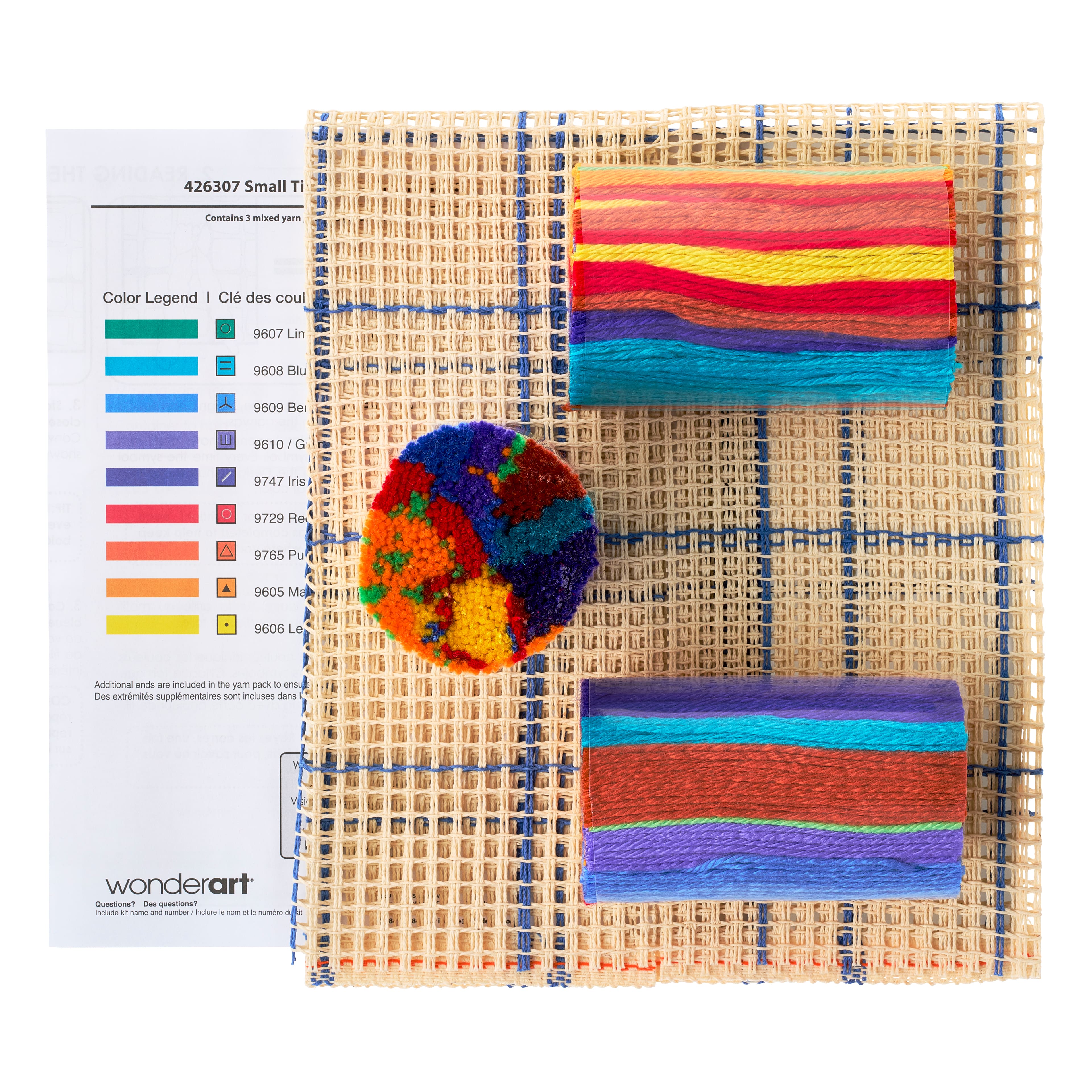 Wonderart&#xAE; Shaggy Small Tie-Dye Latch Hook Kit