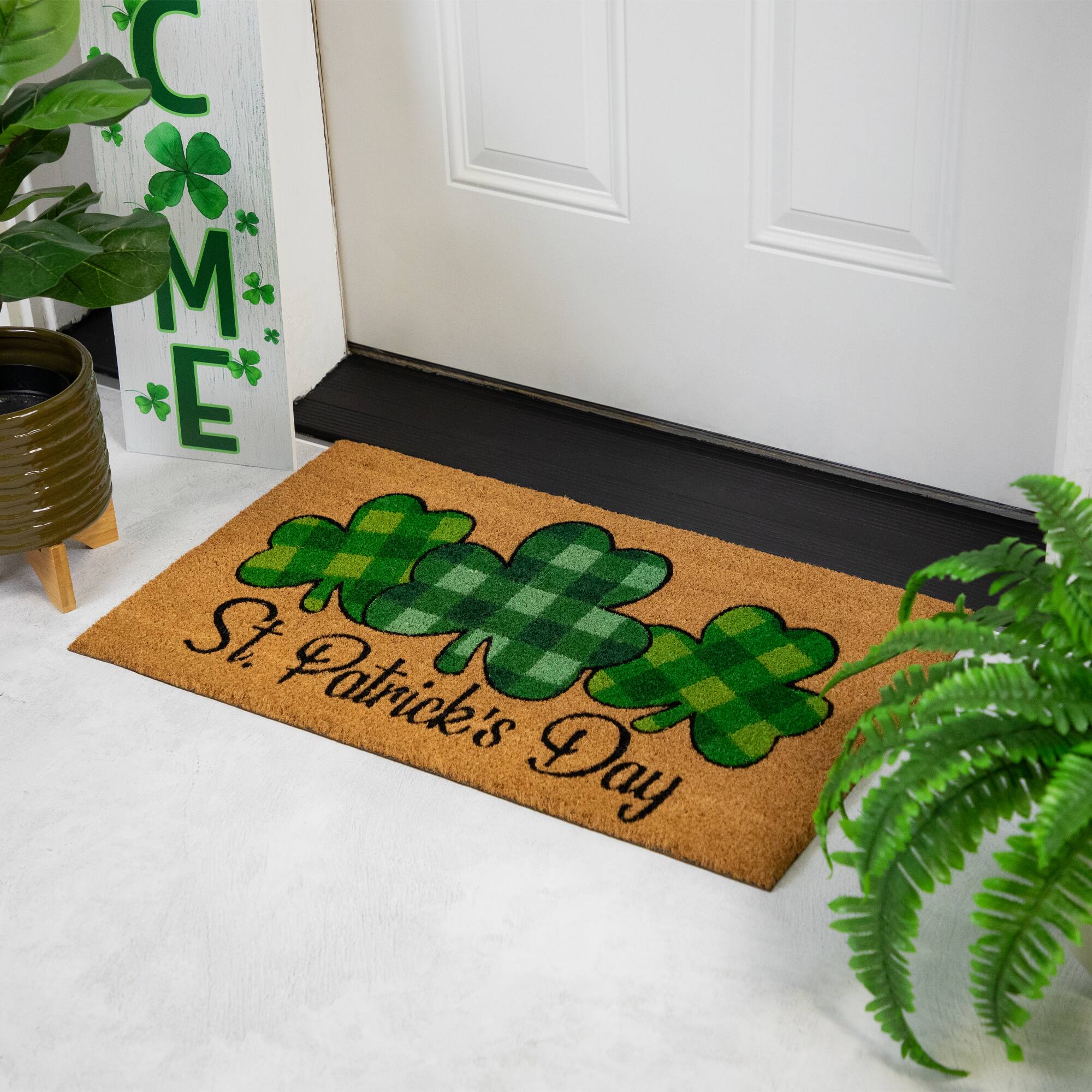 Plaid Shamrocks Doormat