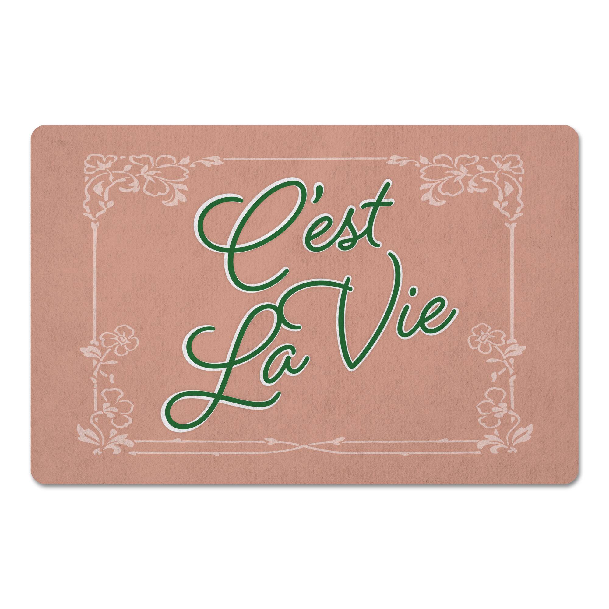 C'est LA Vie Script 27" x 18" Floor Mat