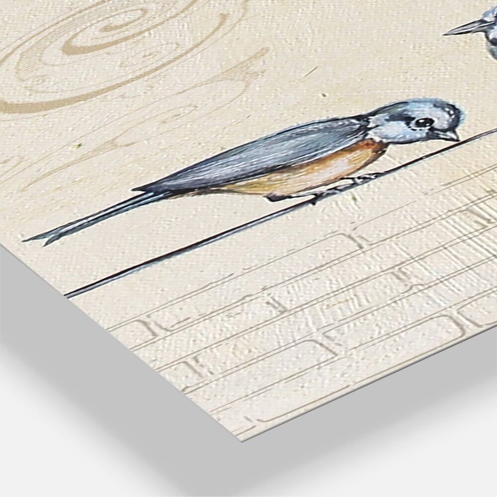 Designart Birds Gathered On Wire Paris I Multipanel Wall Clock