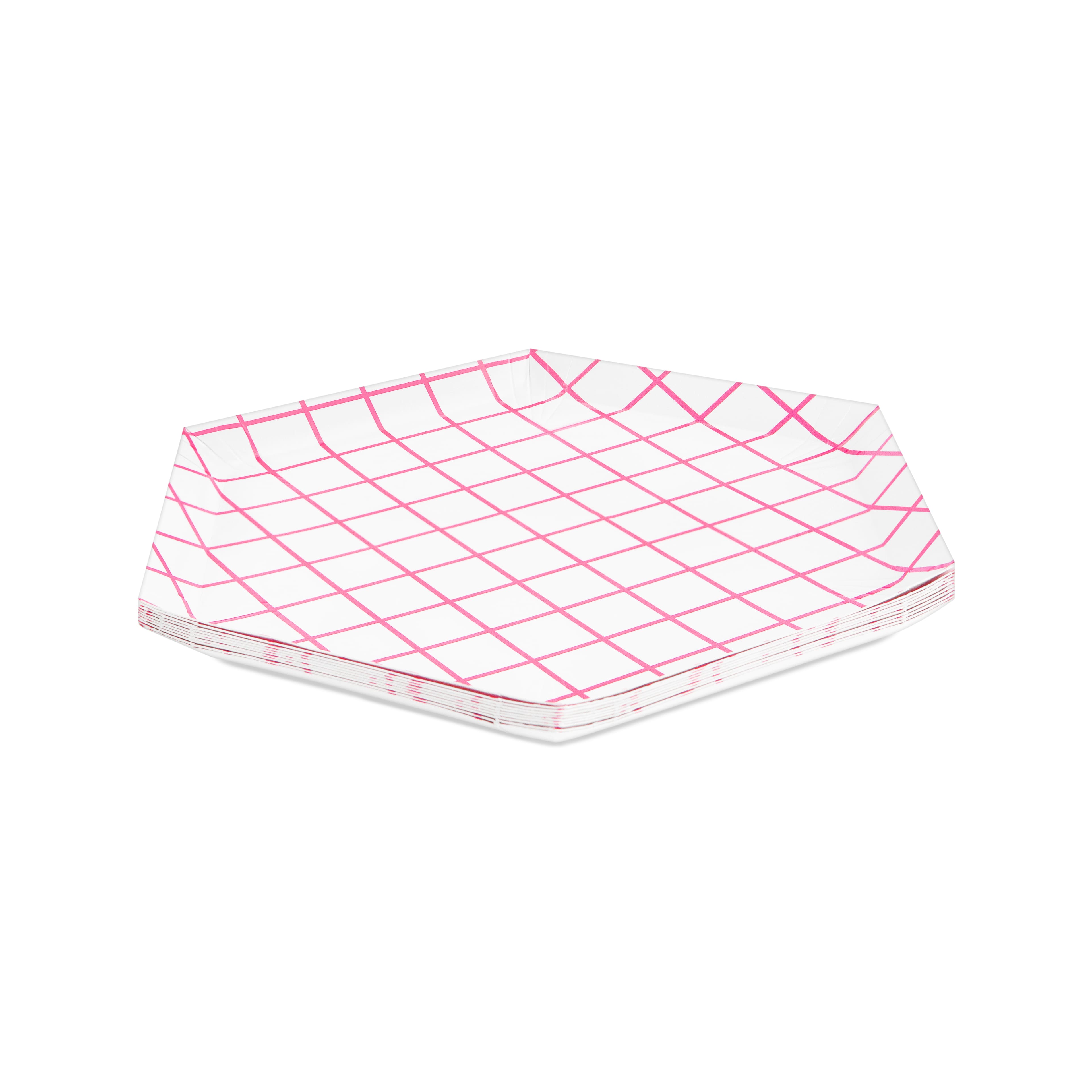 7.5&#x22; Grid Hexagon Paper Plates by Celebrate It&#x2122;, 10ct.