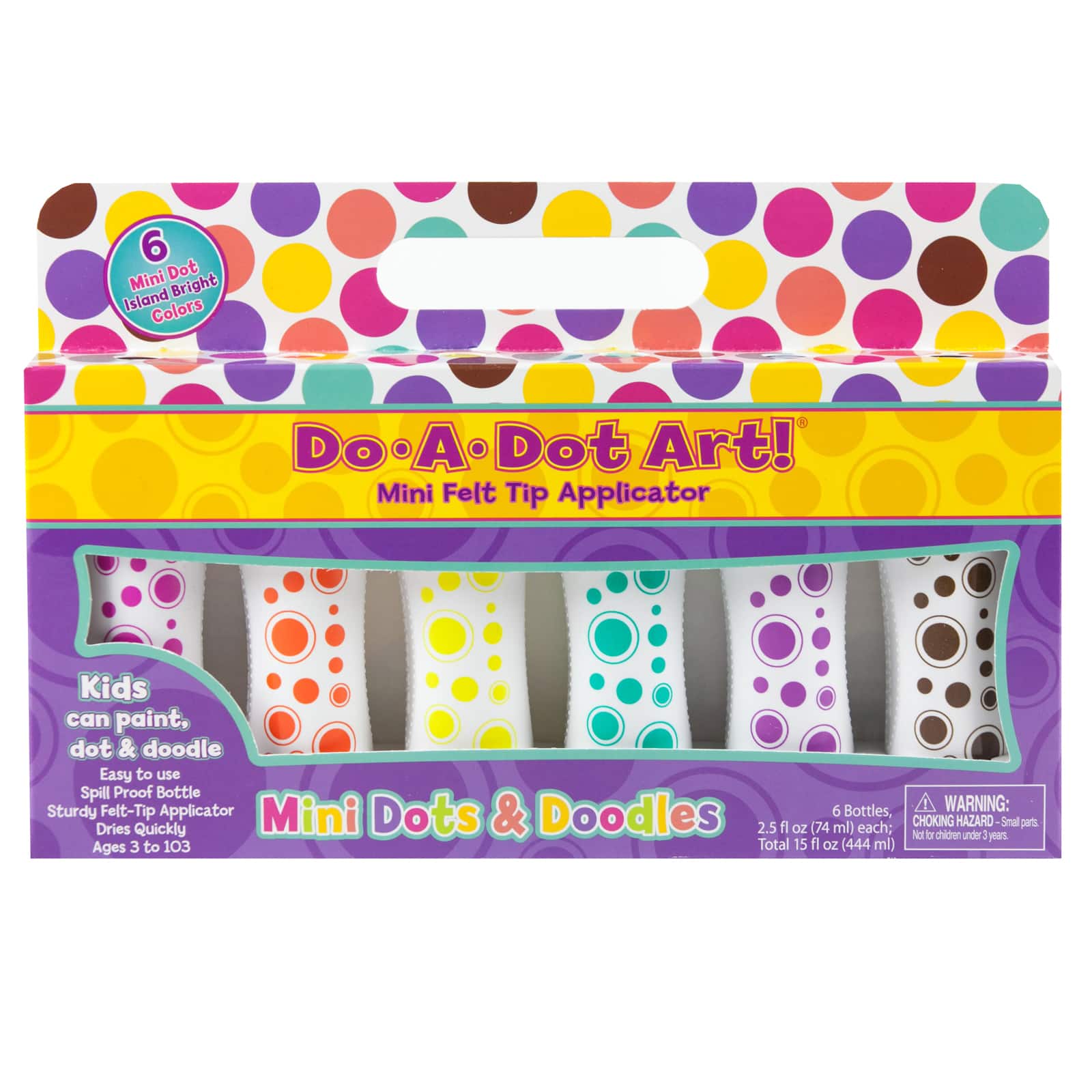 Do a Dot Art Washable Applicator Paint Marker, Sponge Tip, Assorted Regular  Colors, Set of 6