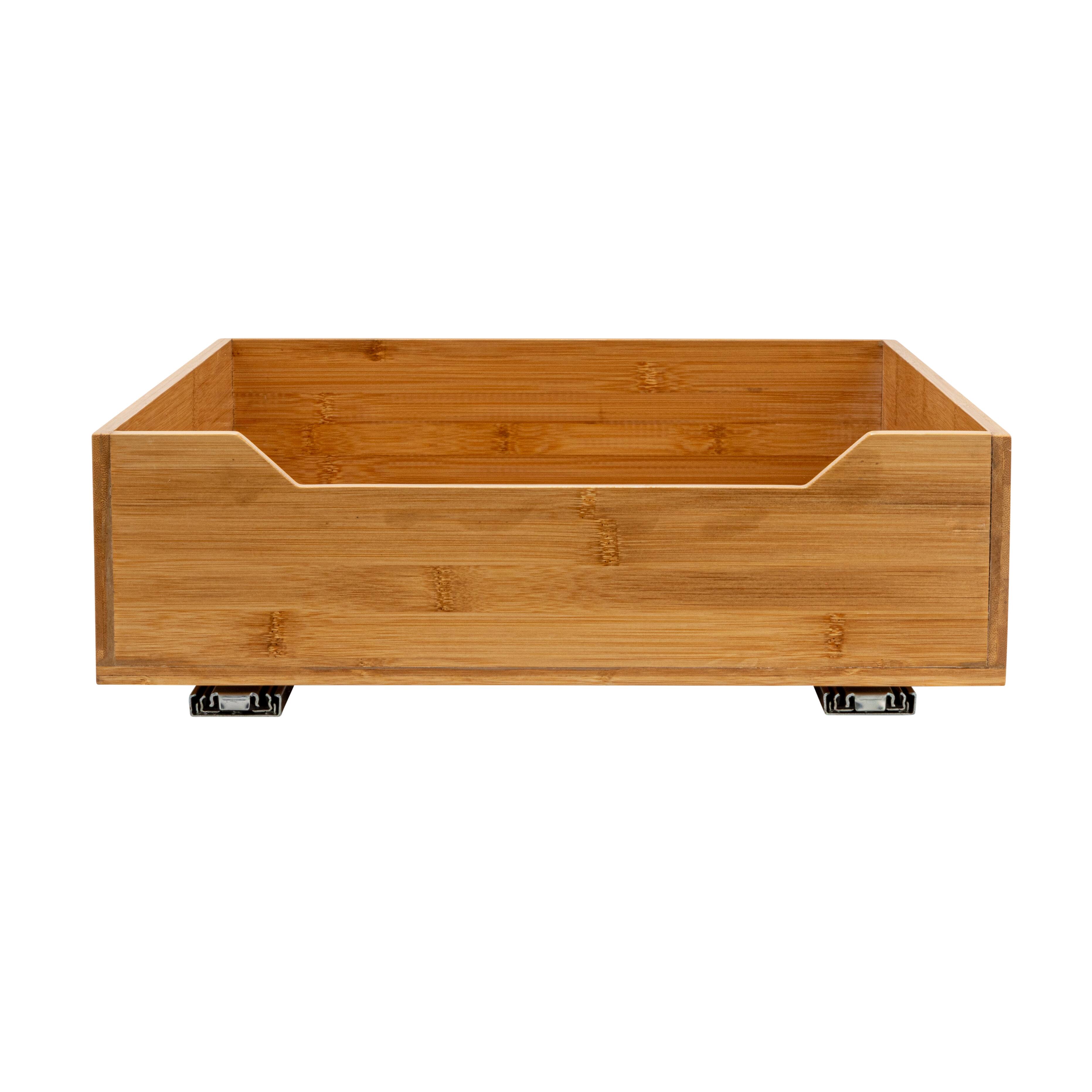 Household Essentials Glidez Bamboo & Steel Slide-Out Storage Organizer