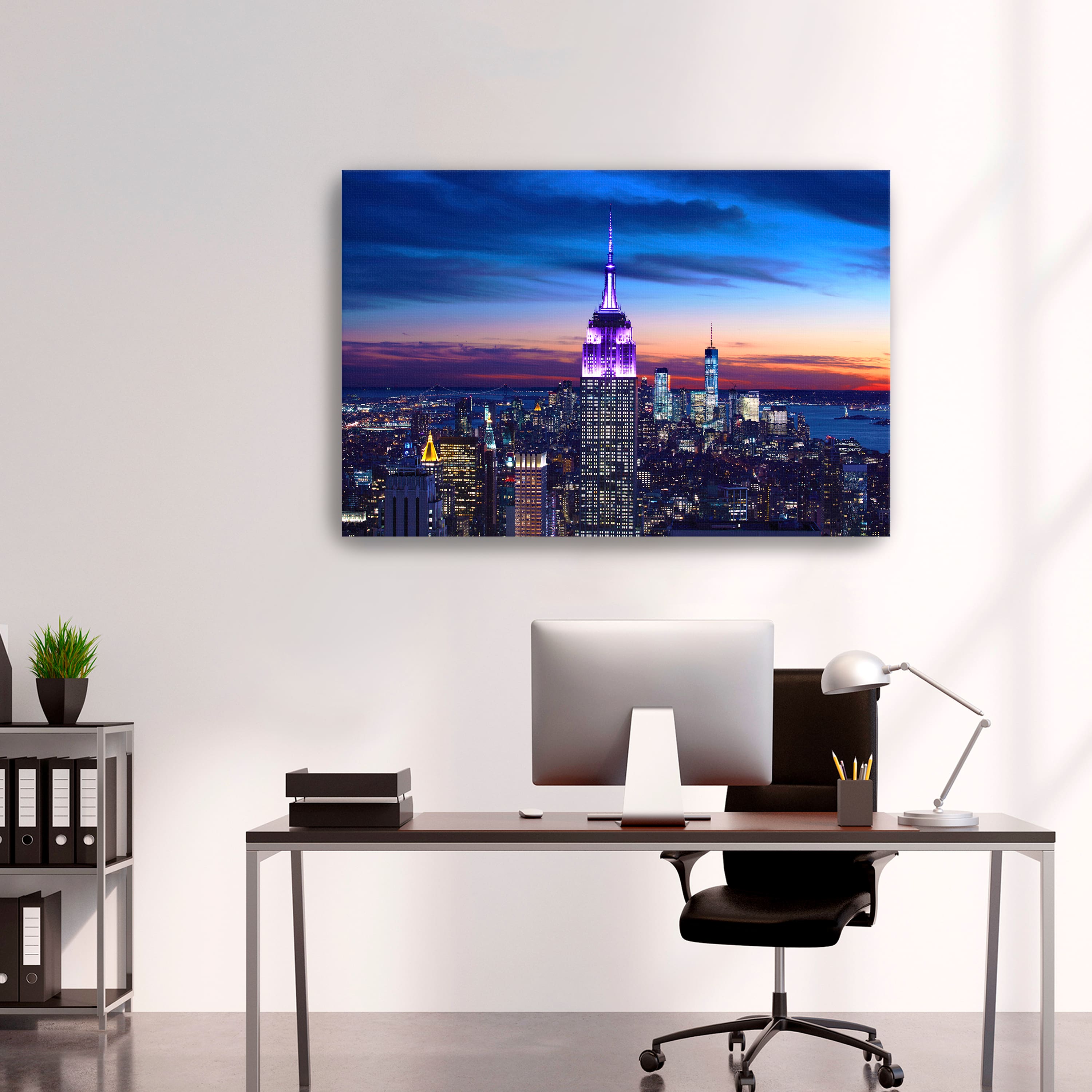 Glowing Empire State Canvas Giclee