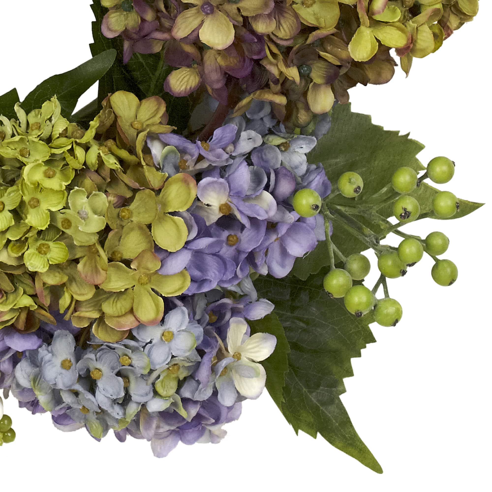 22&#x201D; Purple &#x26; Green Hydrangea Wreath