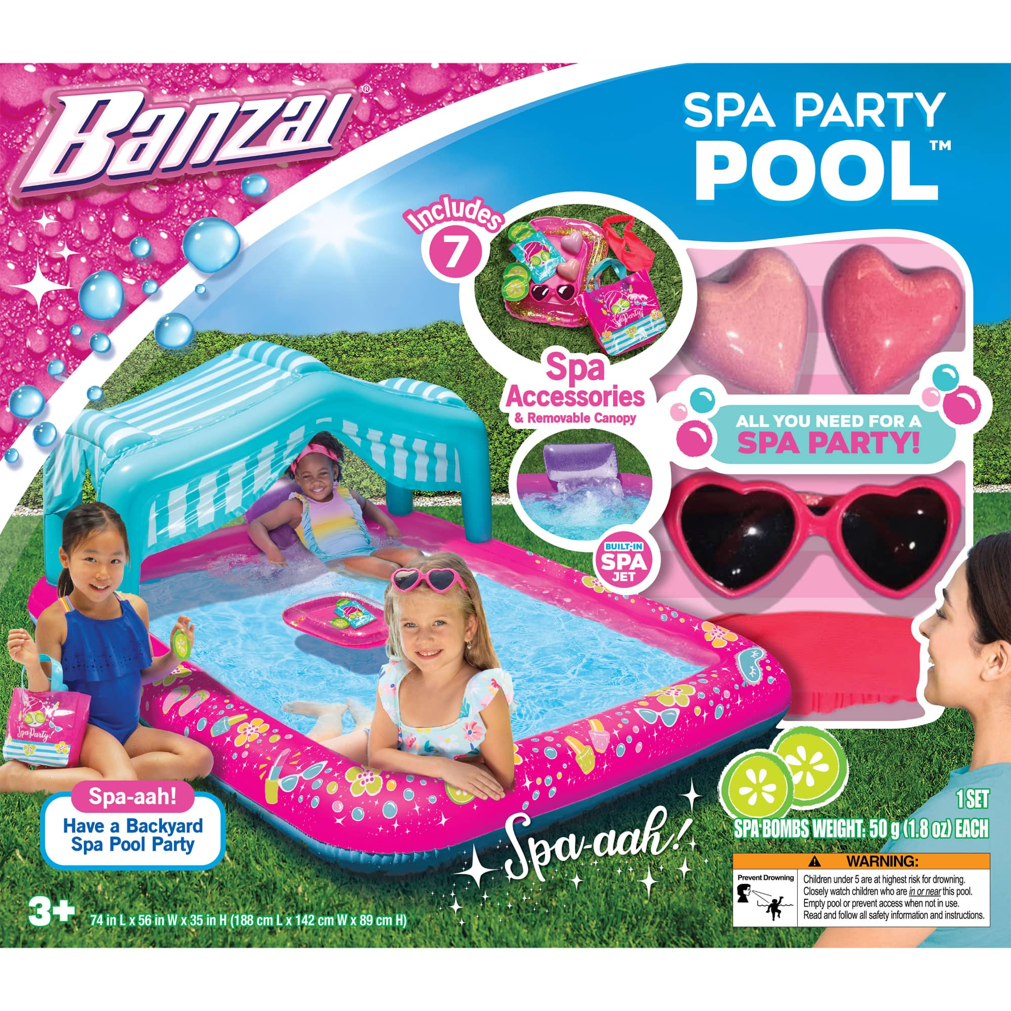 Banzai&#xAE; 6ft. Spa Party Pool&#x2122;