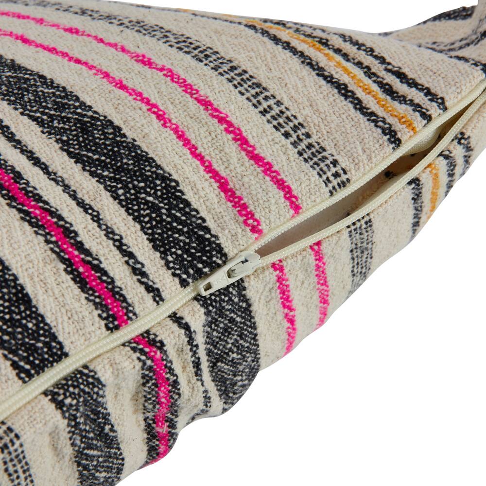 Hello Honey&#xAE; Multicolor Stripes Cotton Blend Lumbar Pillow