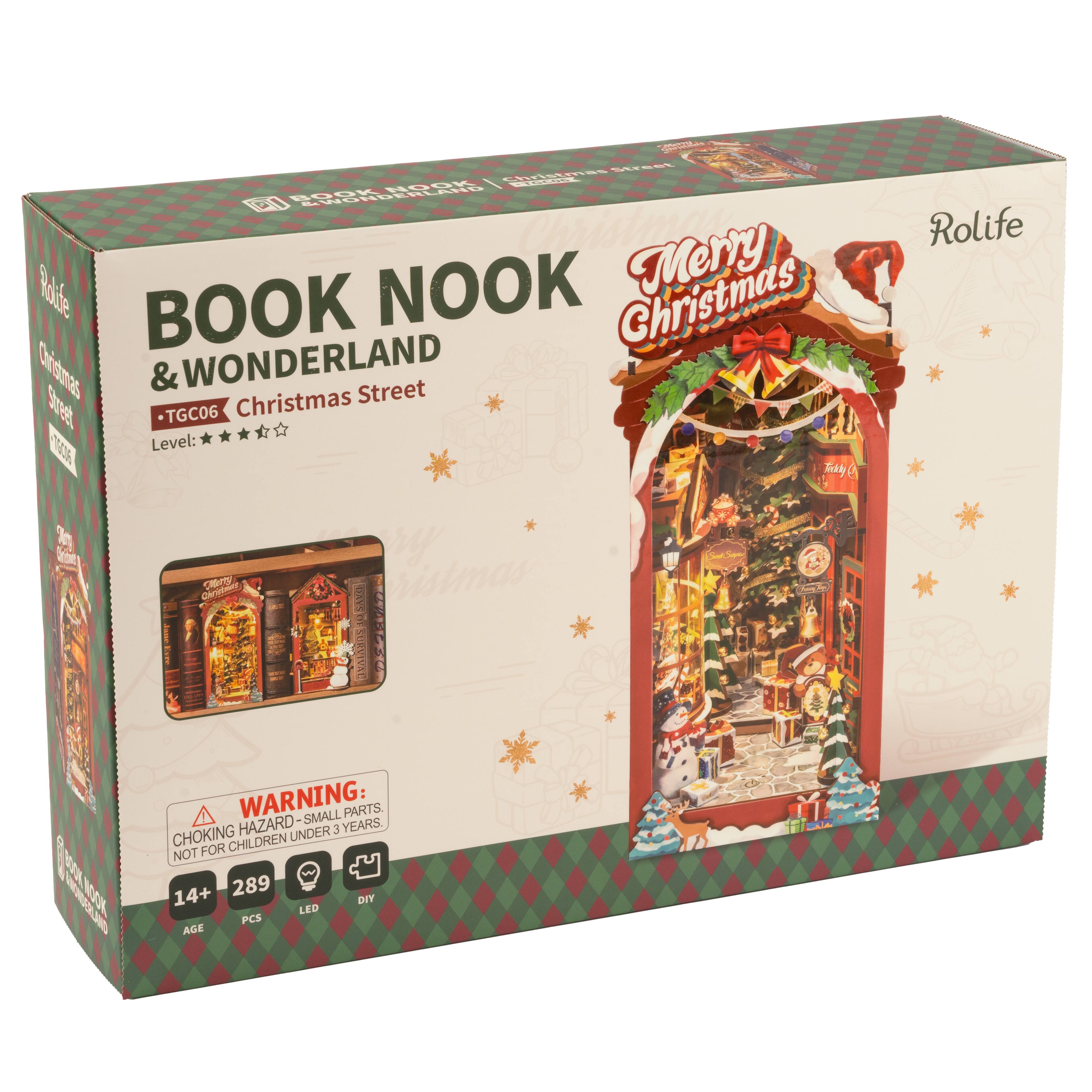 rolife christmas street diy book nook & wonderland kit