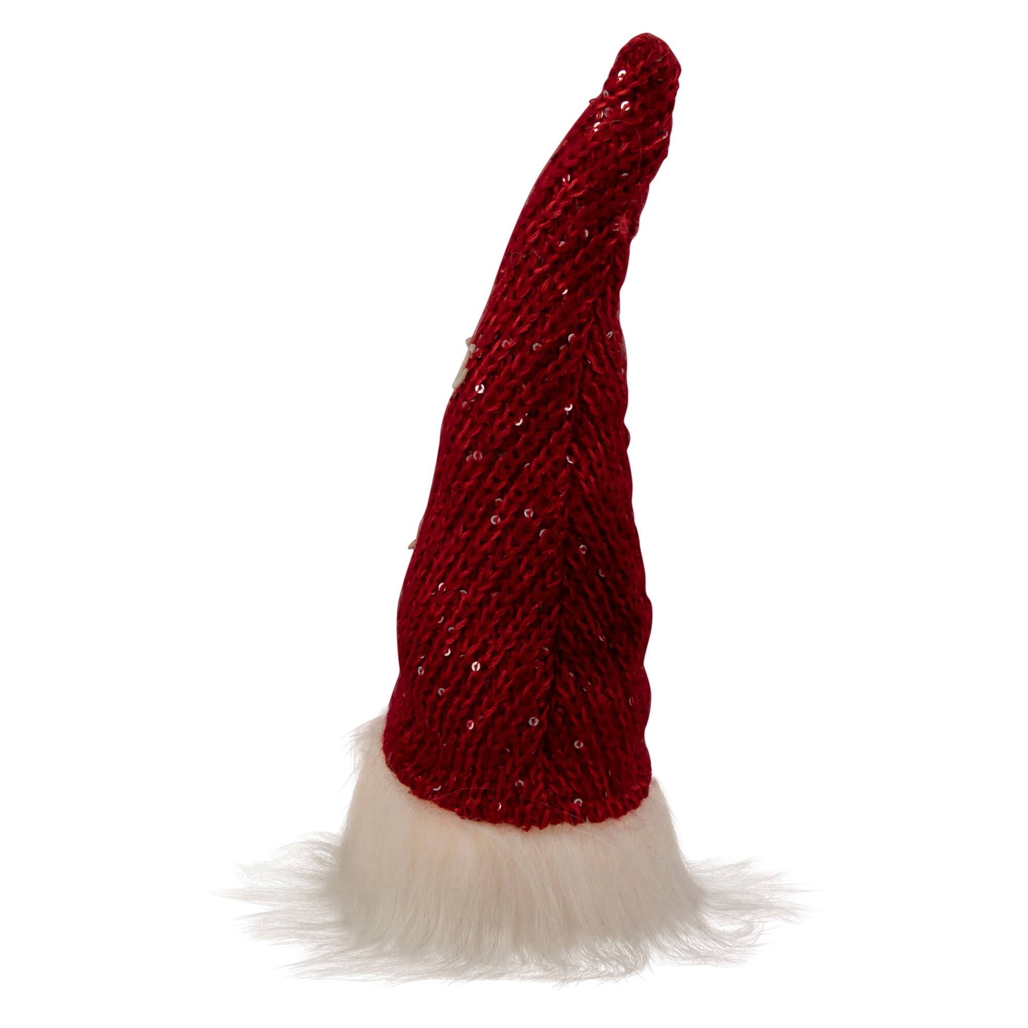 11.5&#x22; Lighted Red Knit &#x27;Kiss Me&#x27; Hat Valentine&#x27;s Day Gnome