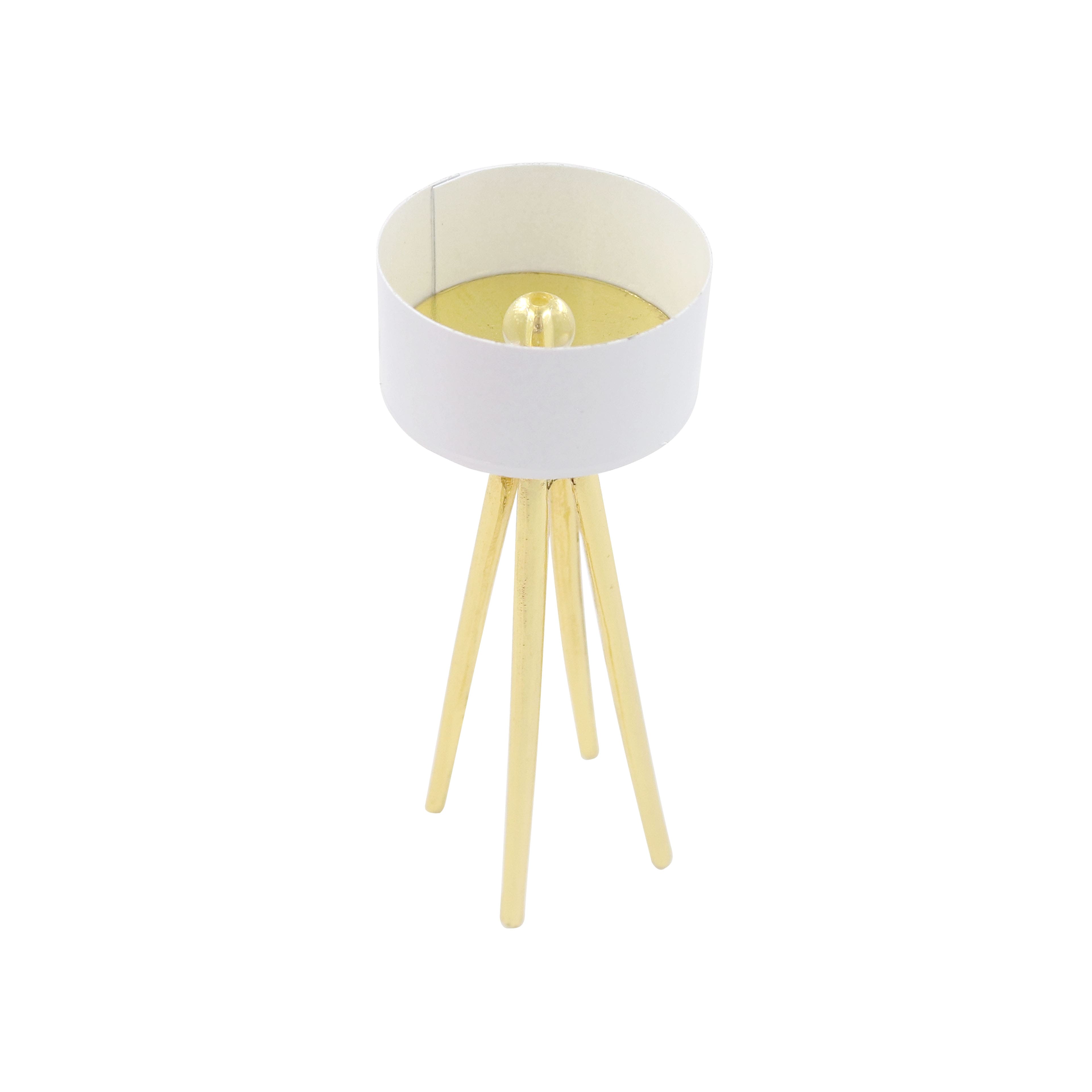 Mini Gold &#x26; White Modern Floor Lamp by Make Market&#xAE;