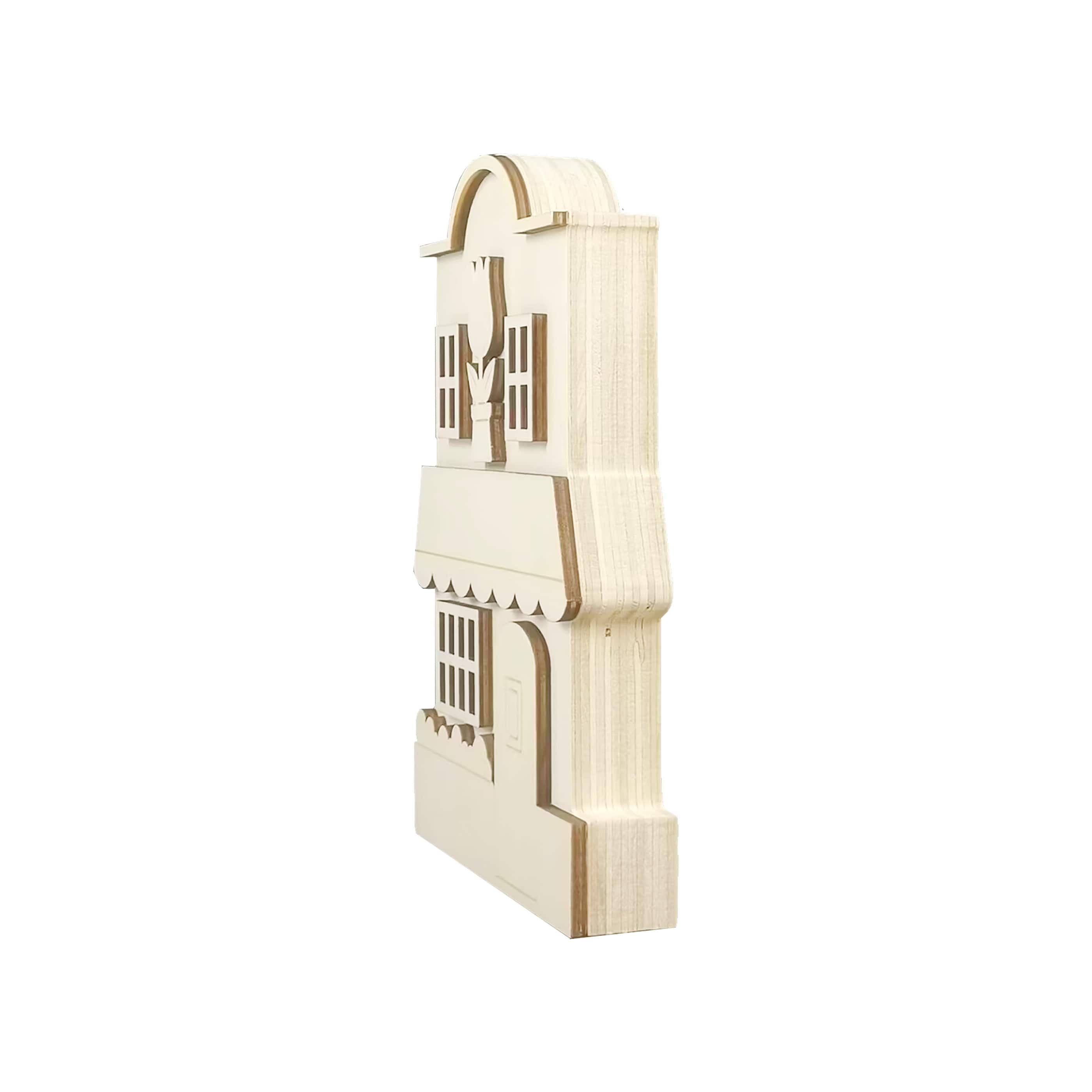 8&#x22; DIY Village Flower Shop Plywood D&#xE9;cor by Make Market&#xAE;