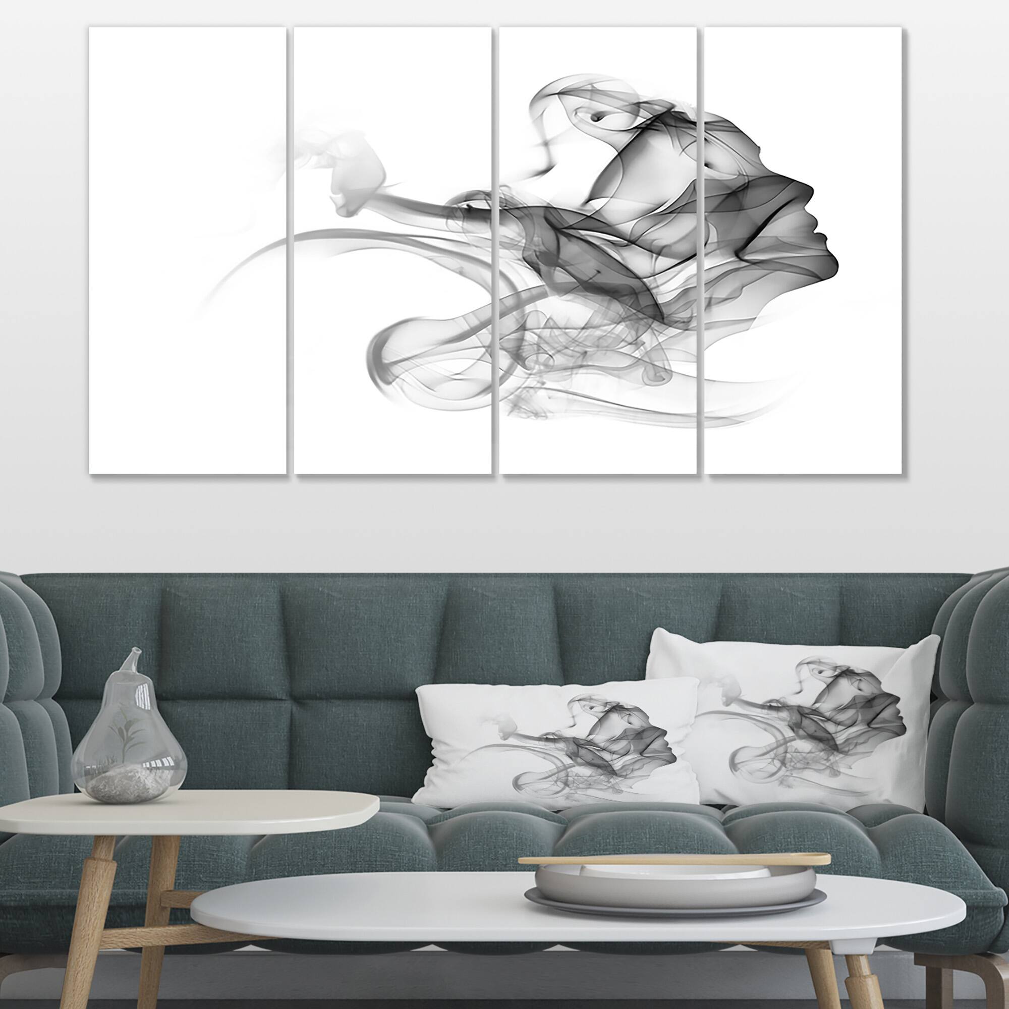 Designart - Woman and Smoke Double Exposure