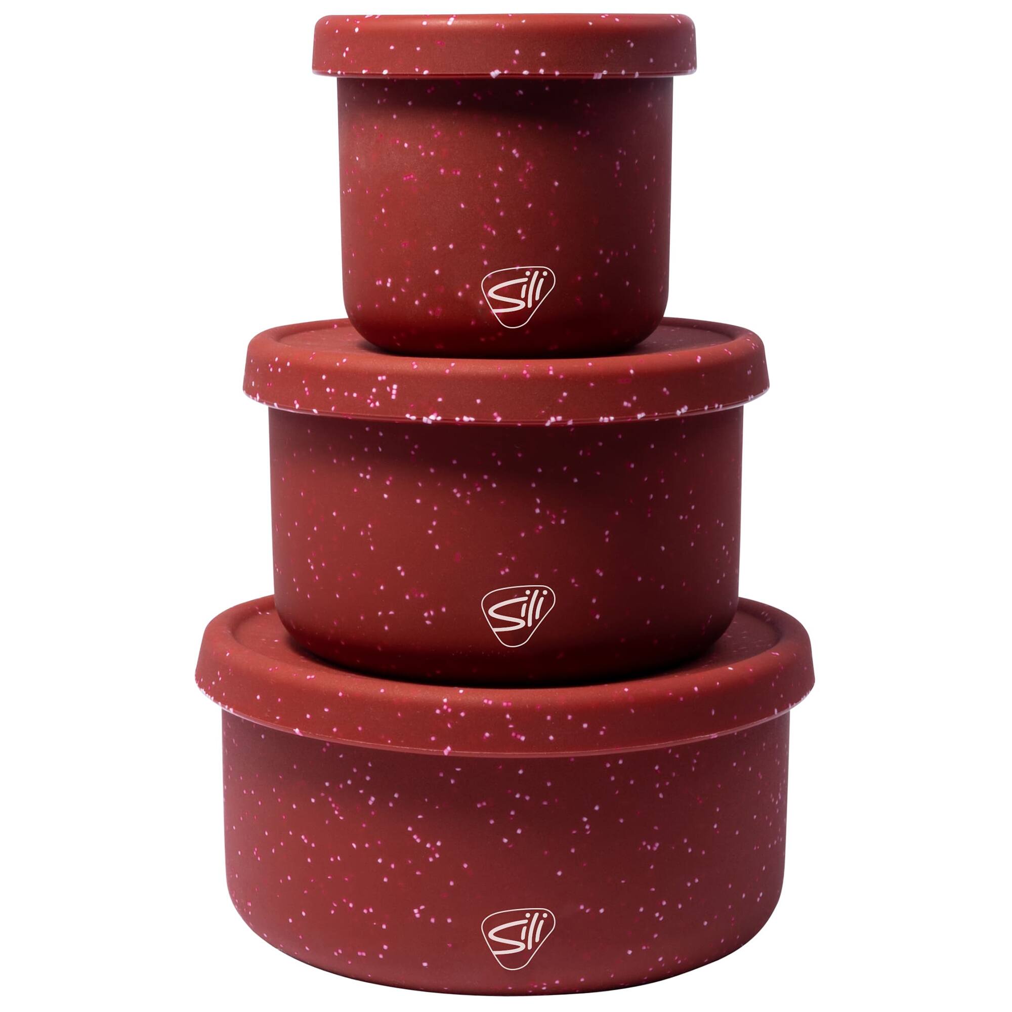 Silipint&#xAE; 3-Piece Silicone Lidded Bowl Set