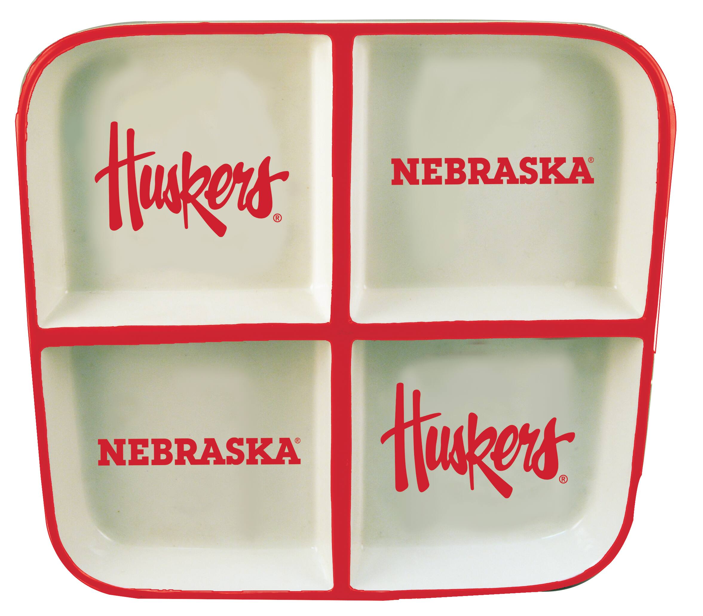 The Memory Company NCAA 4 Section Square Ceramic Tray