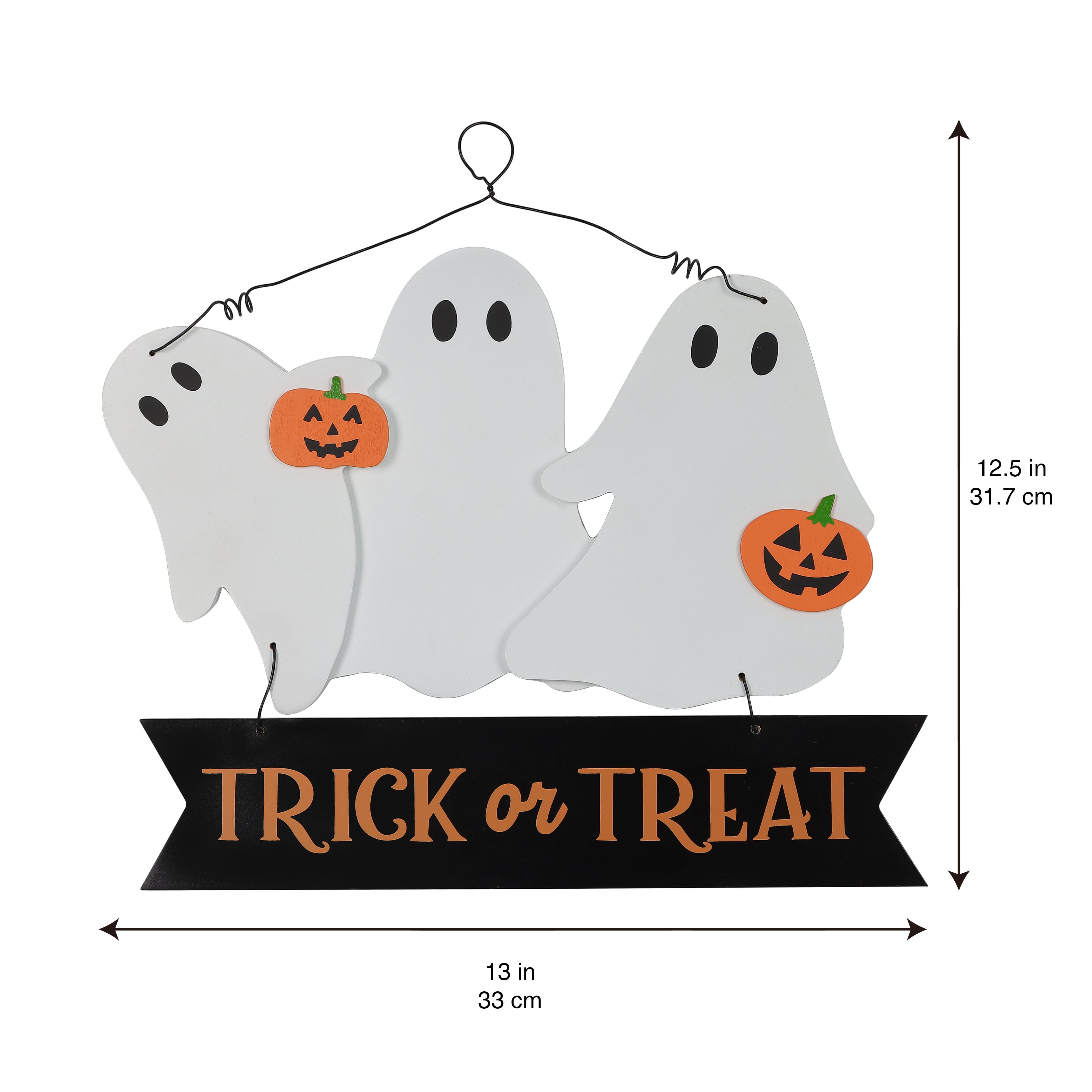 13&#x22; Hanging Ghosts Trick-or-Treat Sign by Ashland&#xAE;