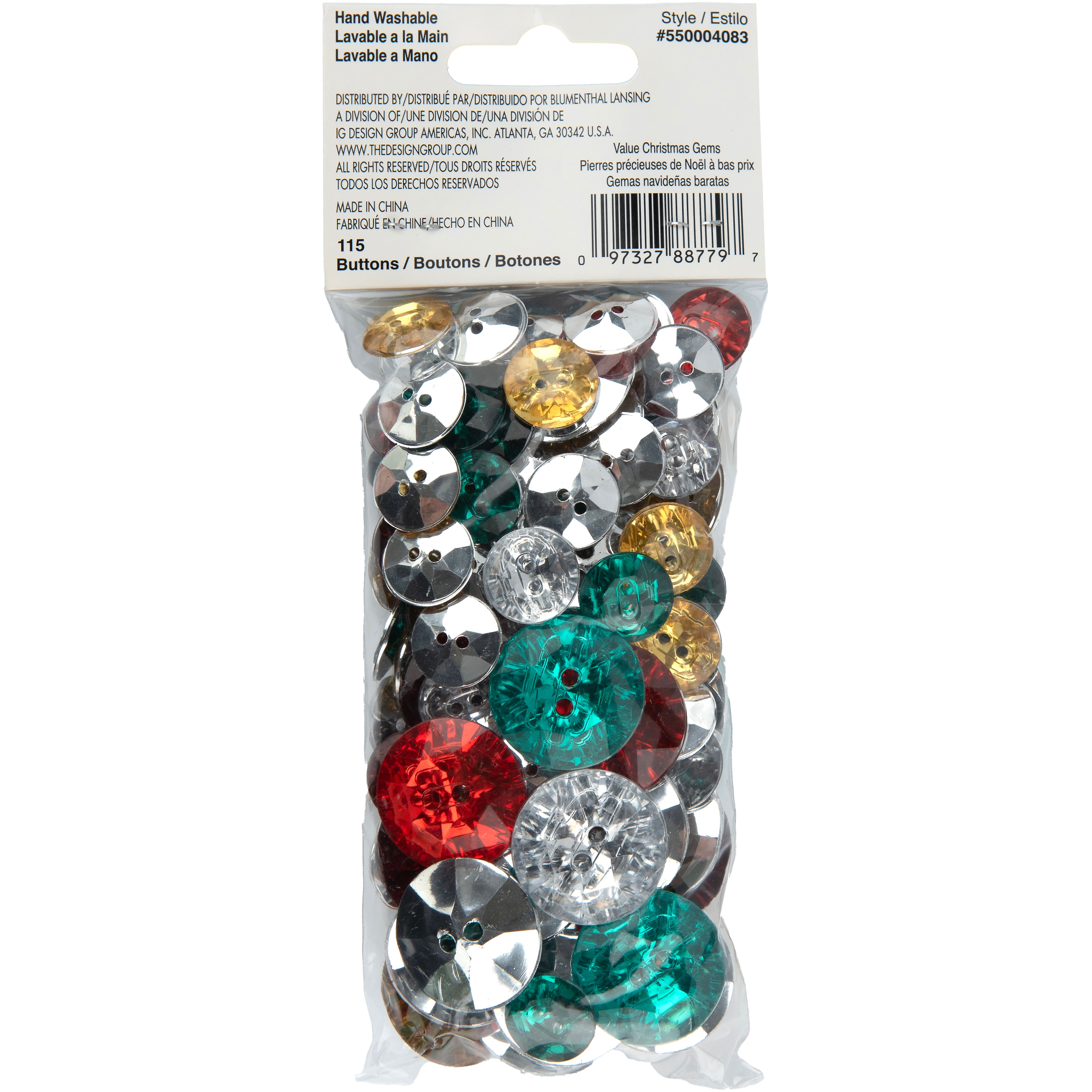Favorite Findings&#x2122; Christmas Gem Button Mix