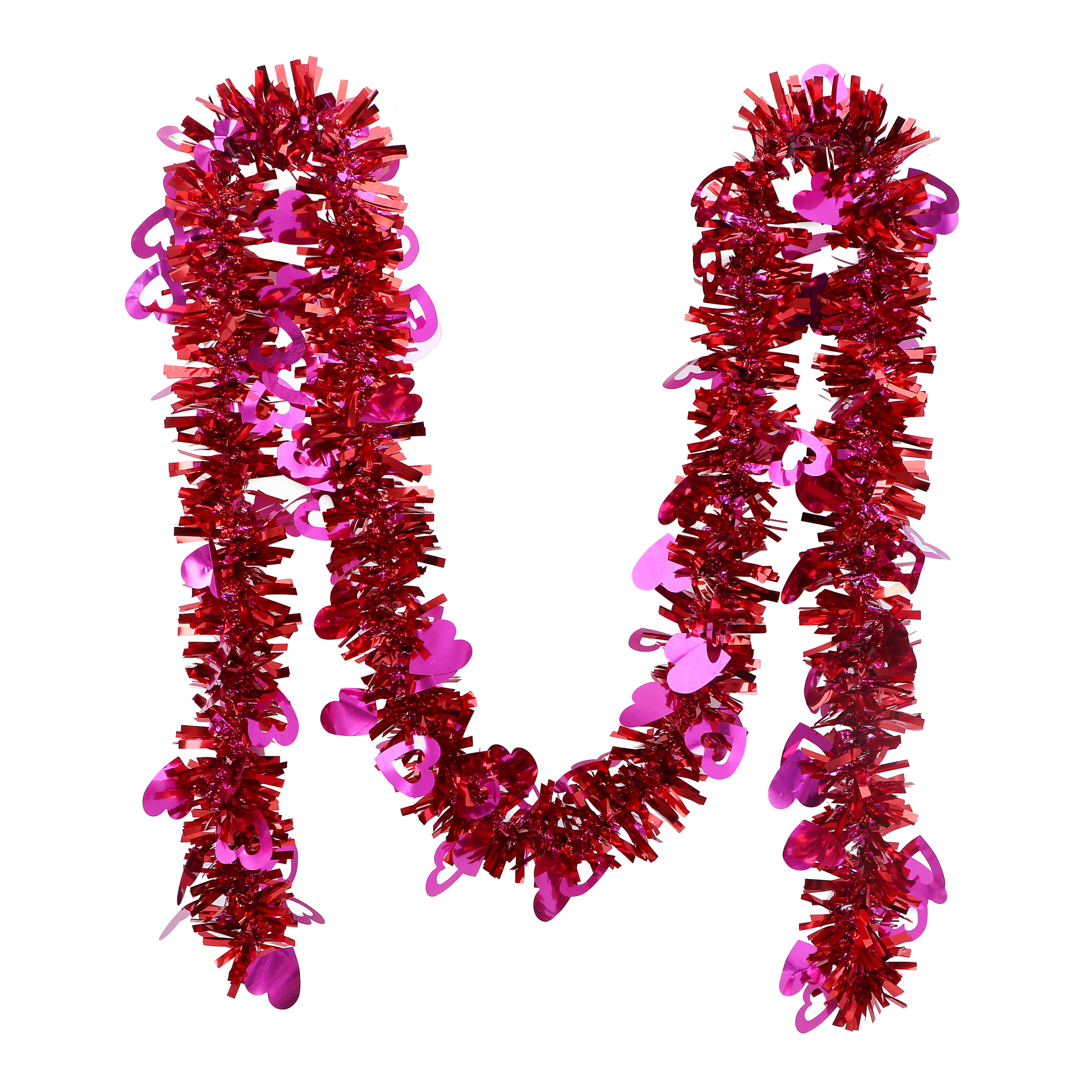 6ft. Red Pom Pom & Felt Heart Garland by Celebrate It™