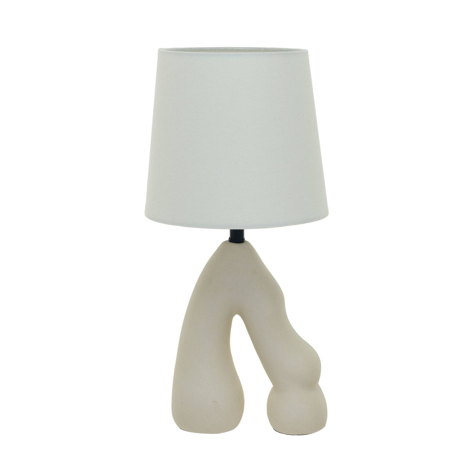 Hello Honey® 16.5" White Volcano Finish Ceramic Table Lamp