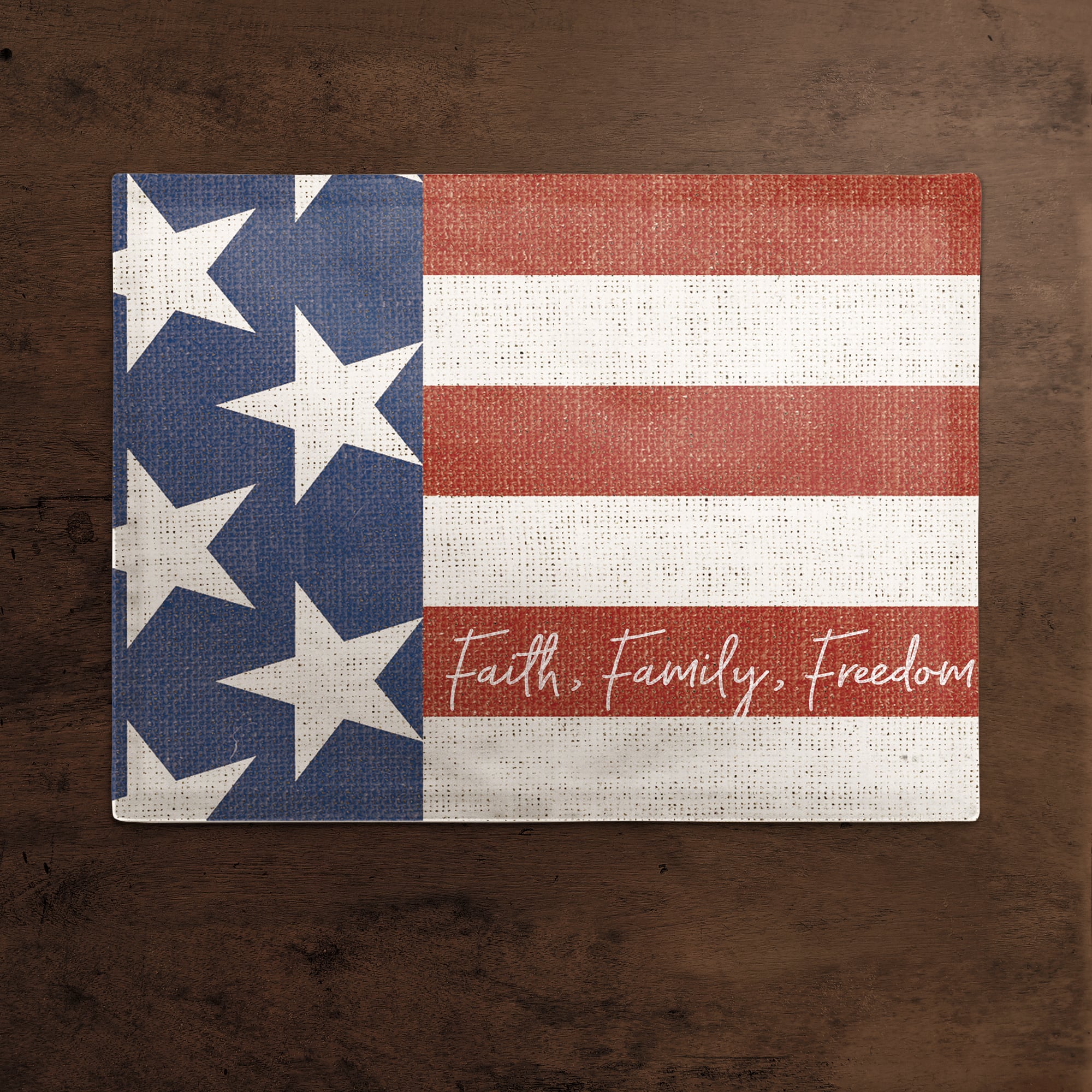 Faith Family Freedom Cotton Twill Placemat
