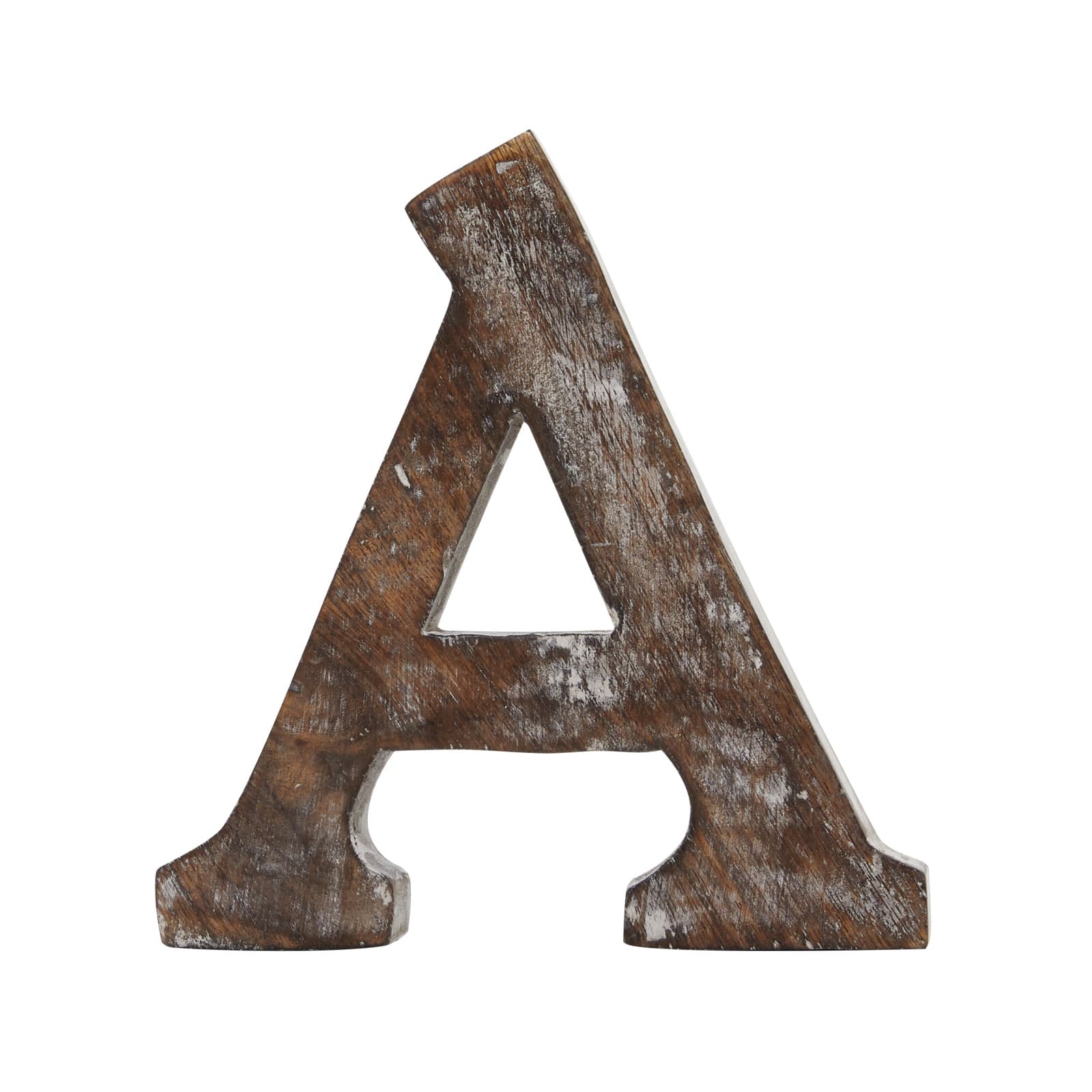 8&#x22; Brown Mango Wood Letter Set, 6ct.
