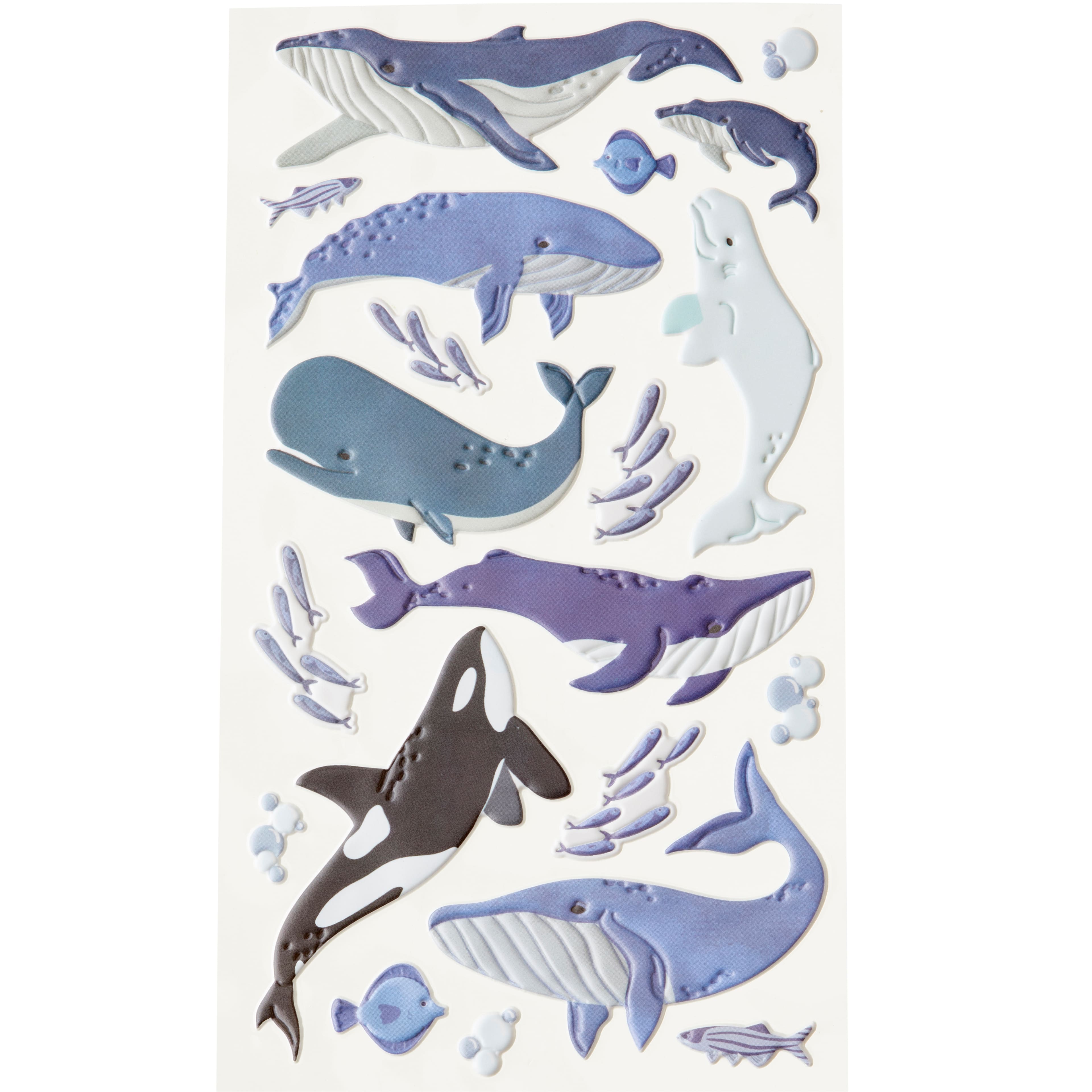 12 Pack: Whales Dimensional Stickers by Recollections™