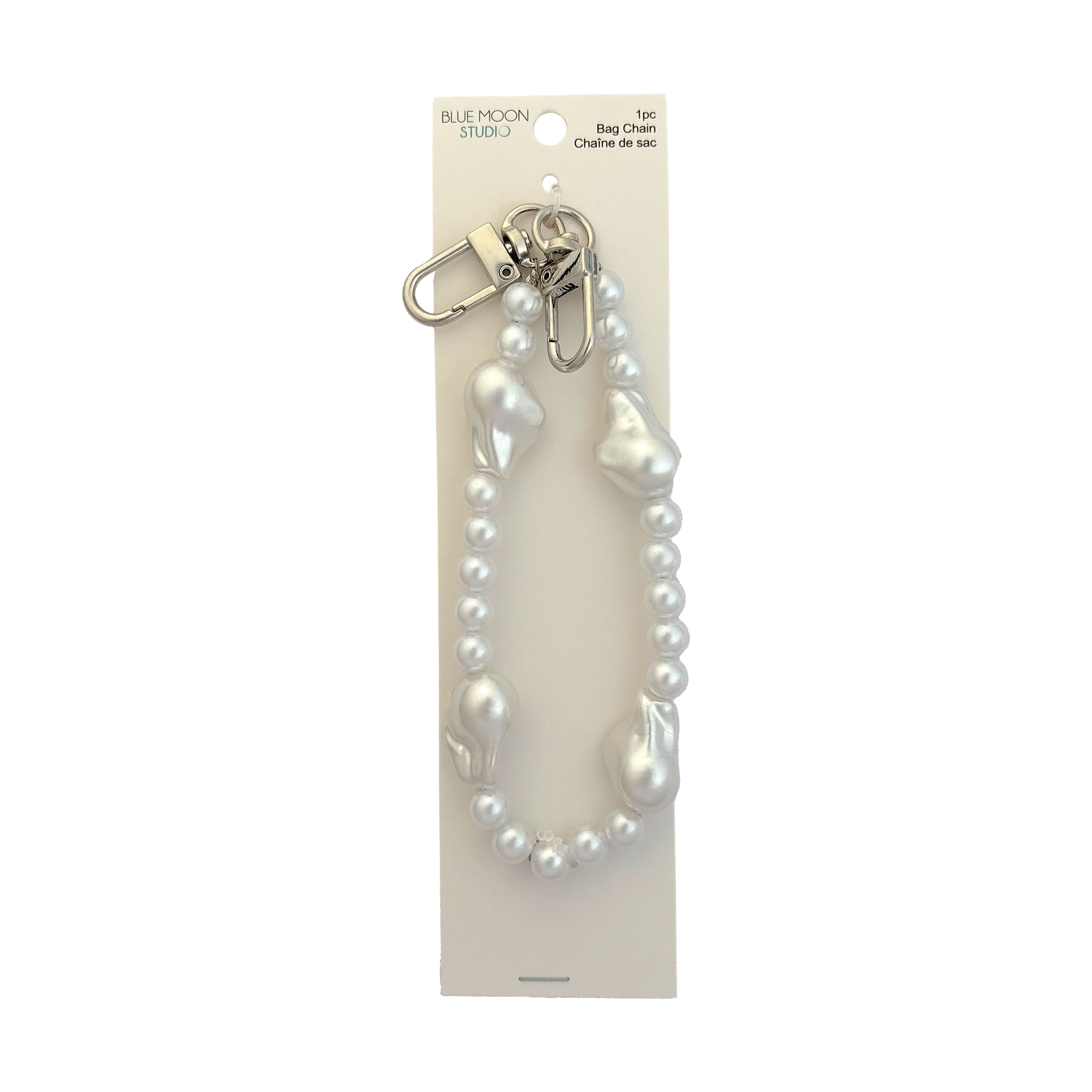 Blue Moon Studio&#x2122; White Pearl Chain Bag Charm