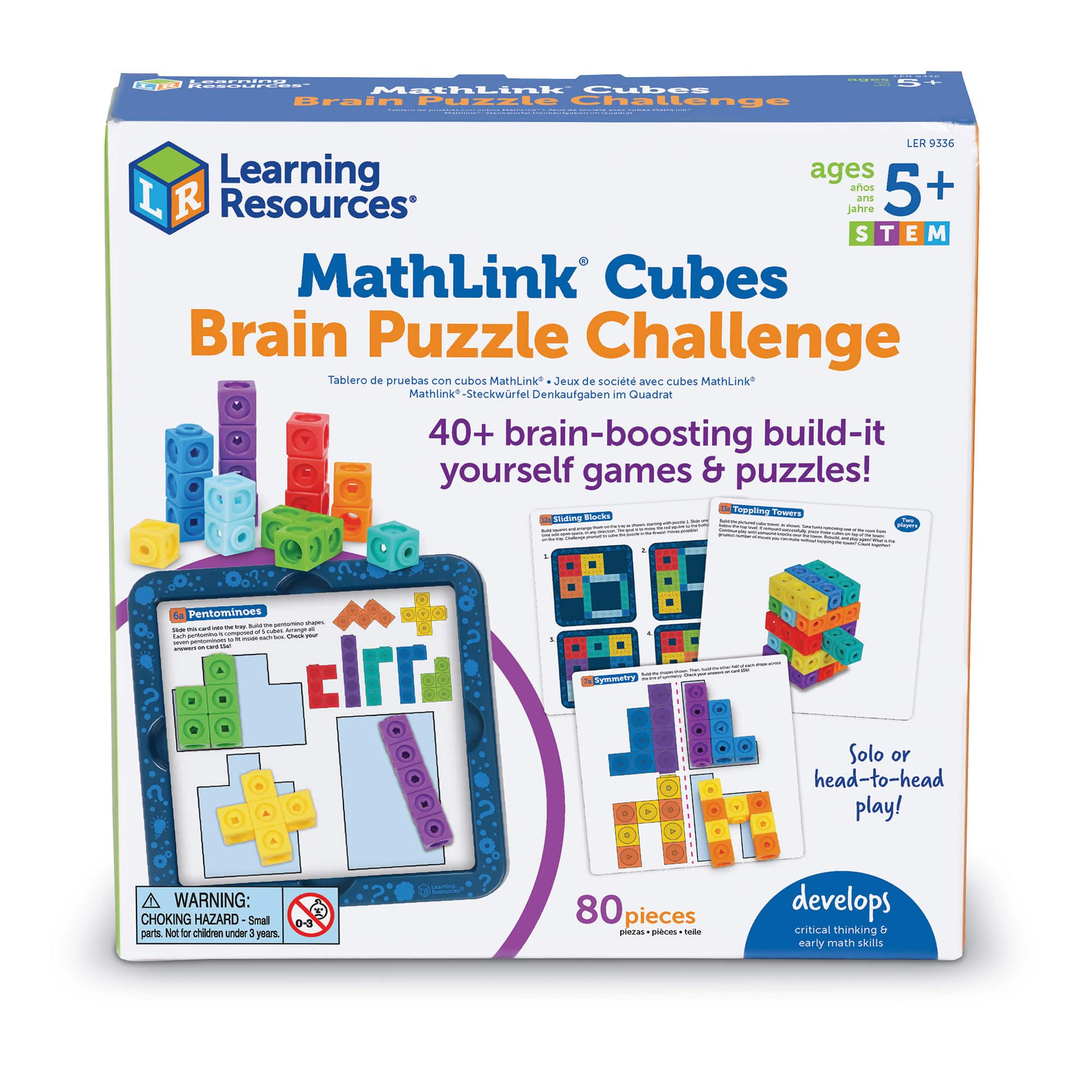 Learning Resources Mathlink Cubes Brain Games Pack