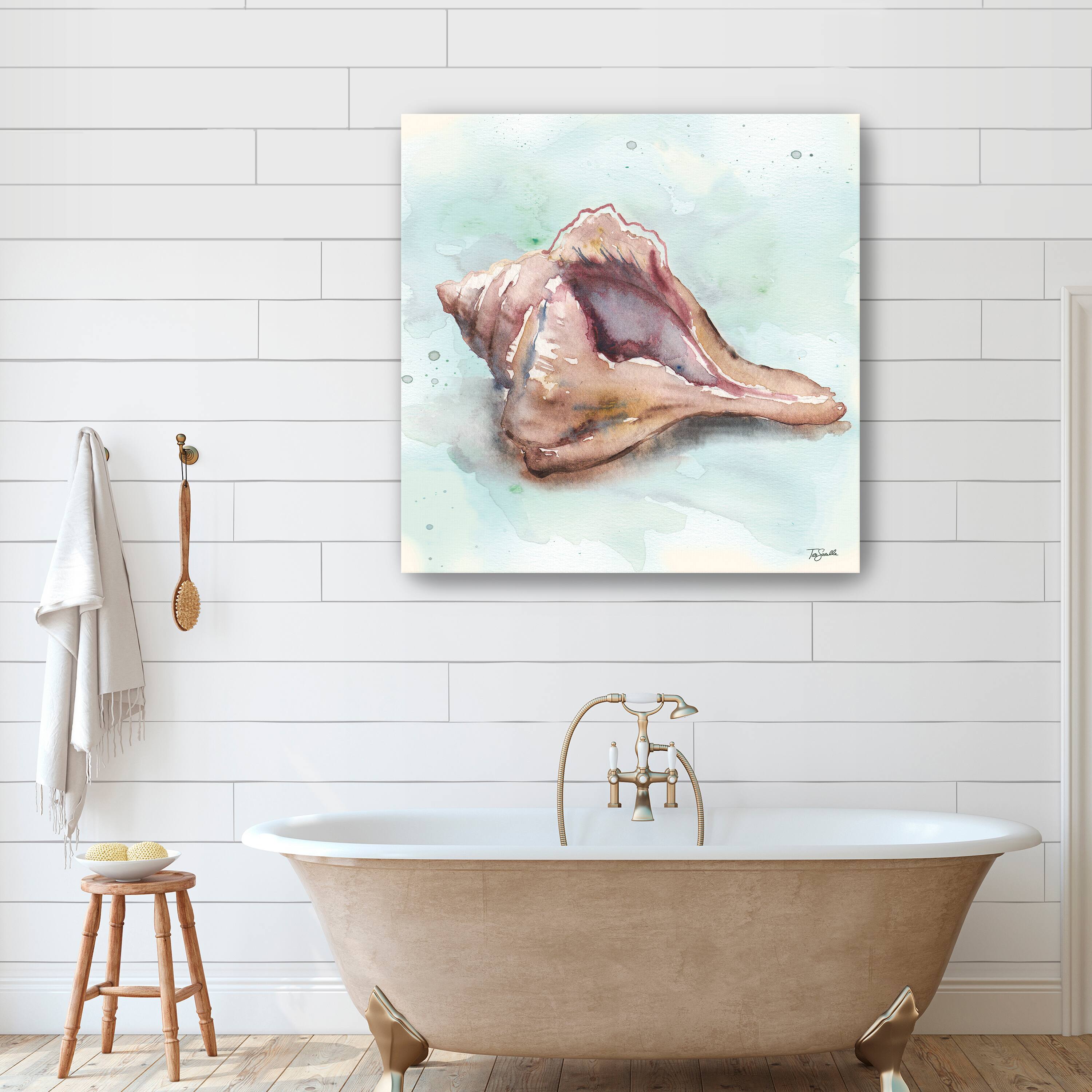 Watercolor Shells III Canvas Giclee