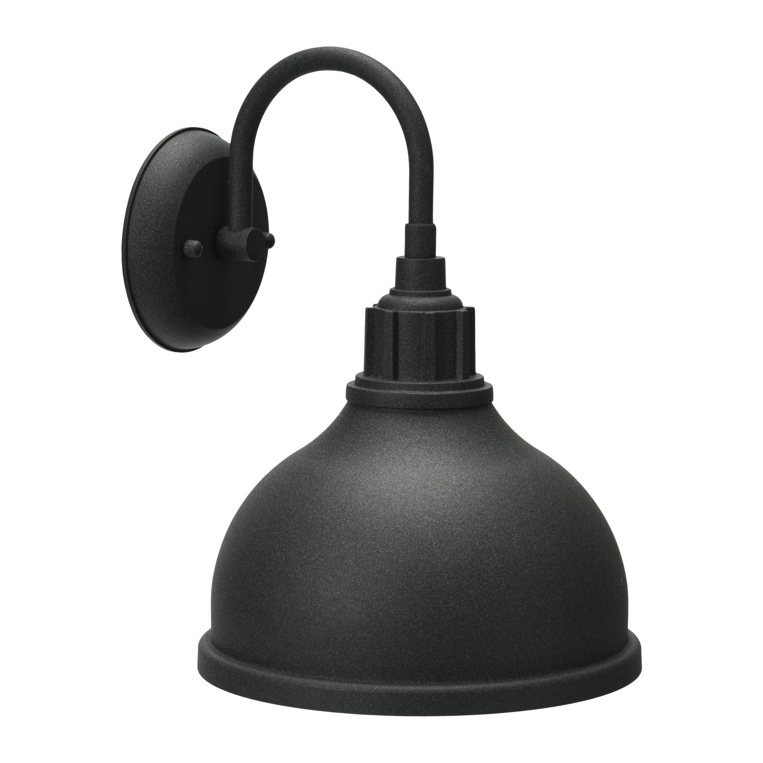 Robert Stevenson Lighting Landon Distressed Black Metal Outdoor Light with Shade