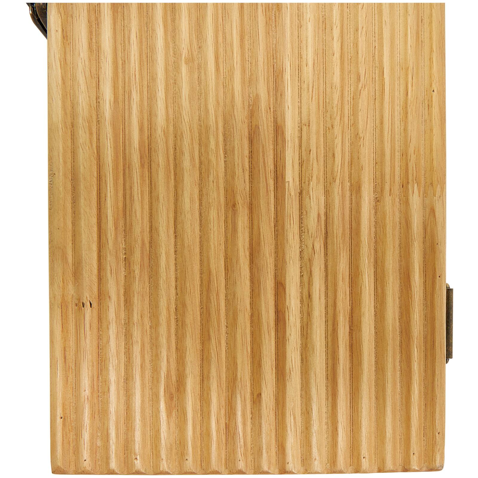 Light Brown Wood Carved Linear Box Set