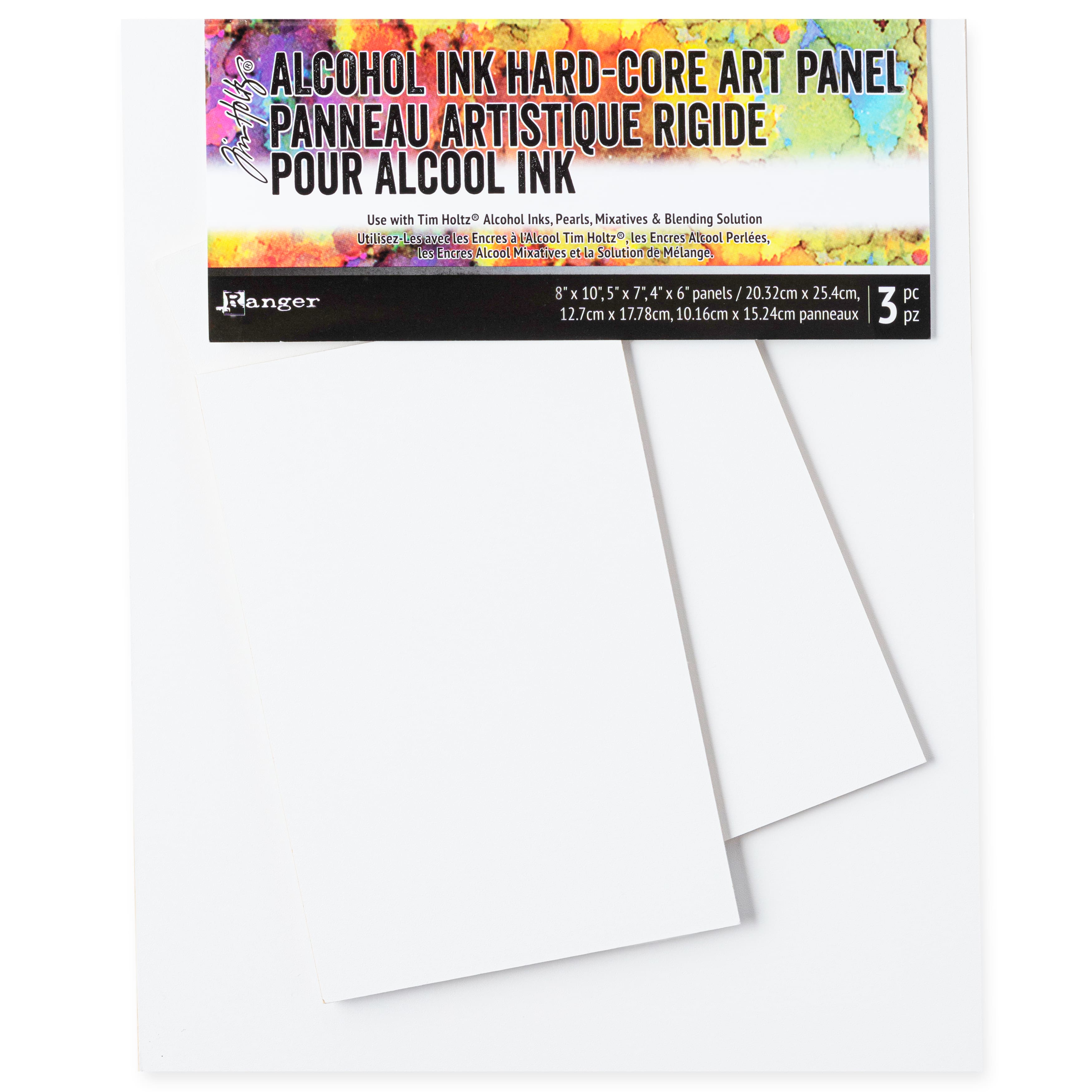 CRAFT COUNTY Alcohol Ink Art Panels – 3 Piece Double-Sided 4 Inch Hexagon -  Vinyl Hard-Core MDF Board, 1/8 Inch Thick : : Everything Else