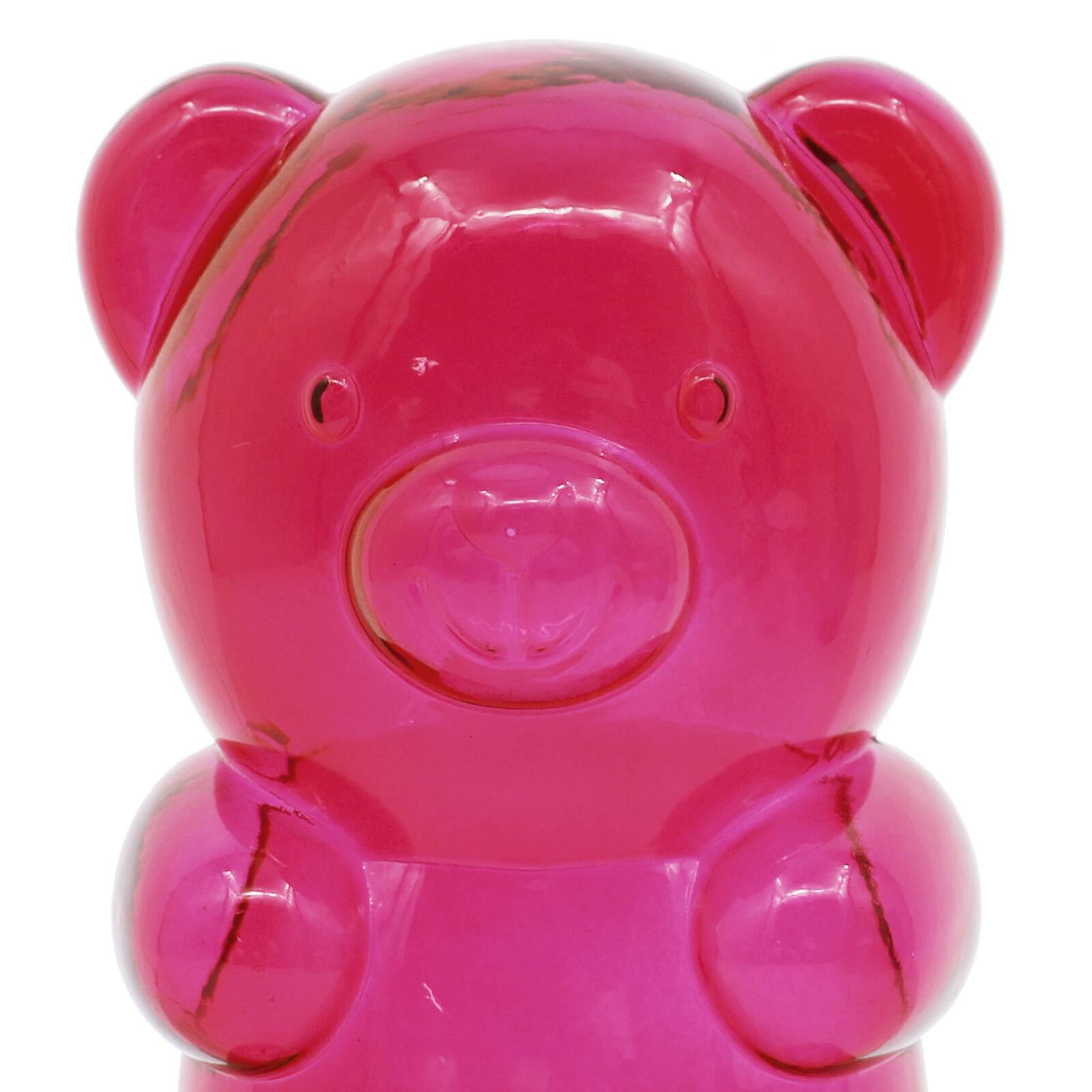 8&#x22; Pink Glass Bear Tabletop D&#xE9;cor by Ashland&#xAE;
