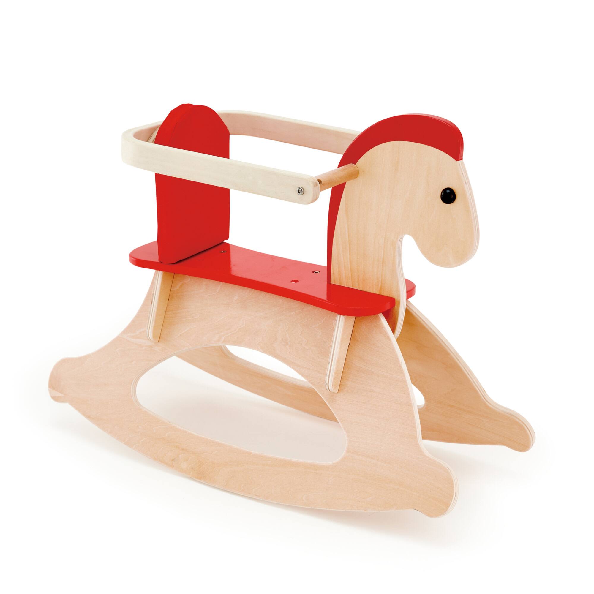 Hape Rock &#x26; Ride Beige Wooden Rocking Horse