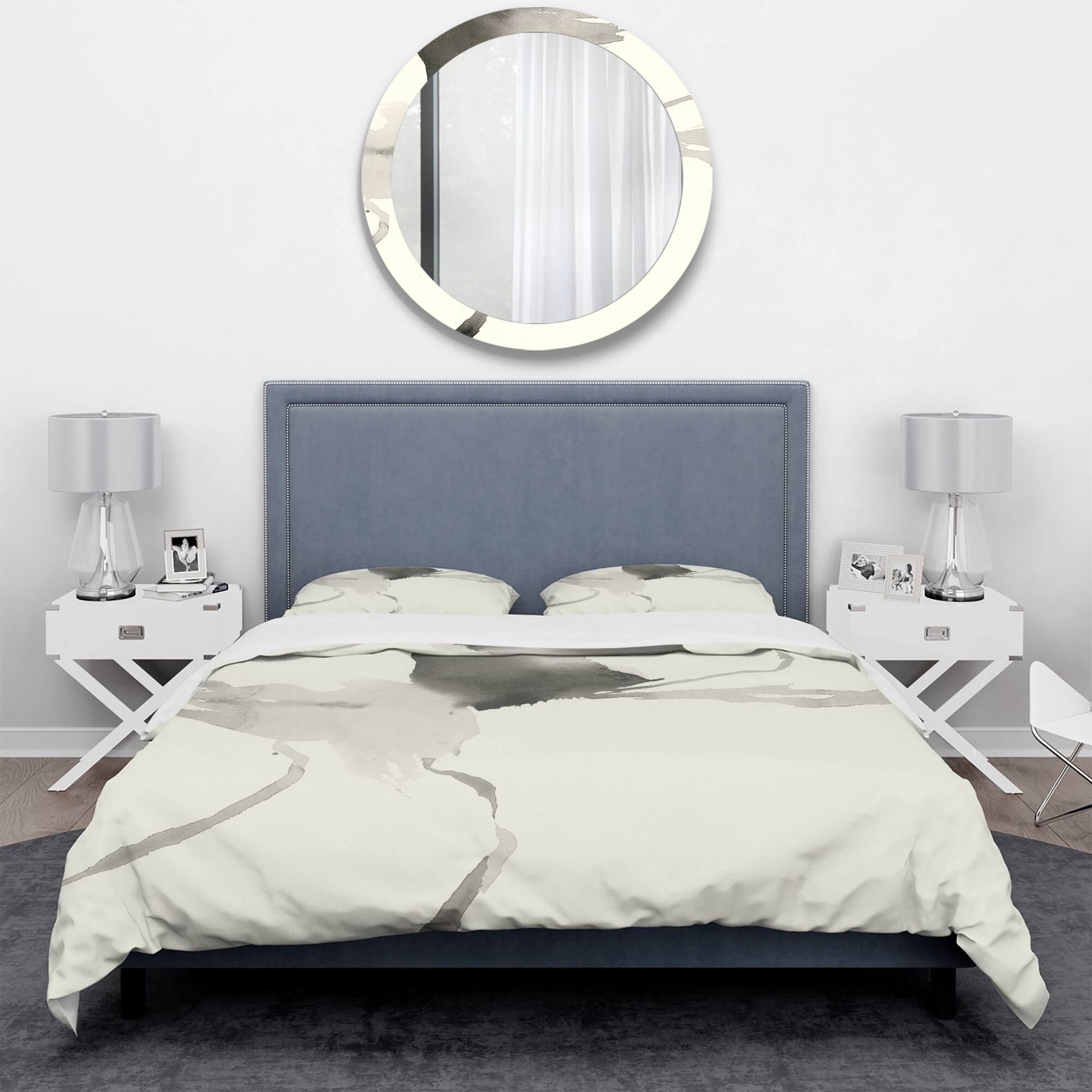 Designart &#x27;minimal geometric Gesture I&#x27; Geometric Bedding Set - Duvet Cover &#x26; Shams