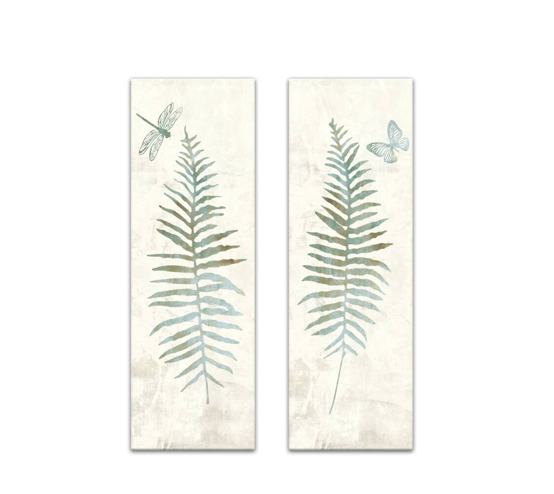 Watercolor Ferns 12&#x22; x 36&#x22; Canvas Wall Art