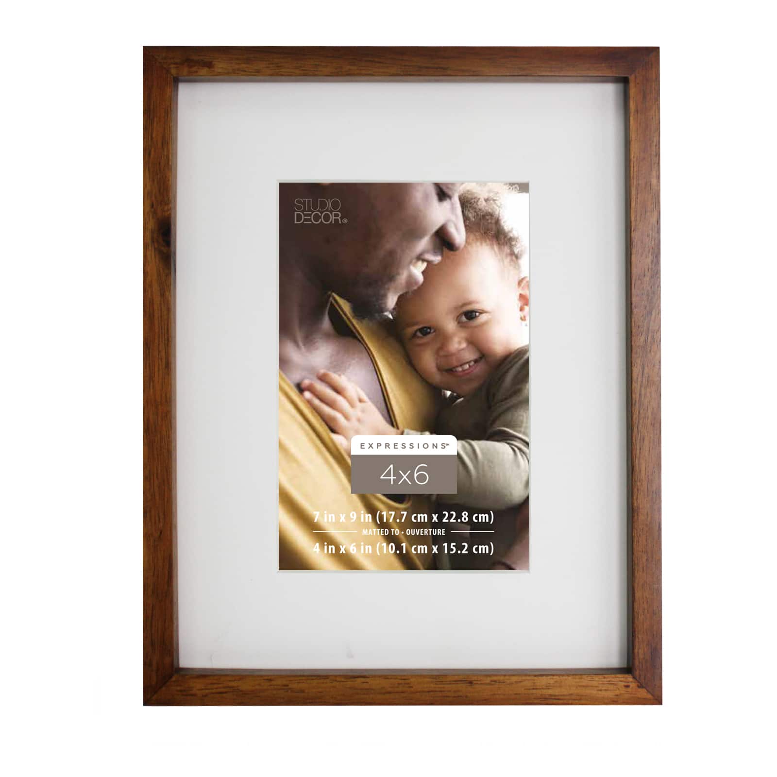 4X6 Picture Frame Set of 2, Small Photo Frames with Walnut Wood