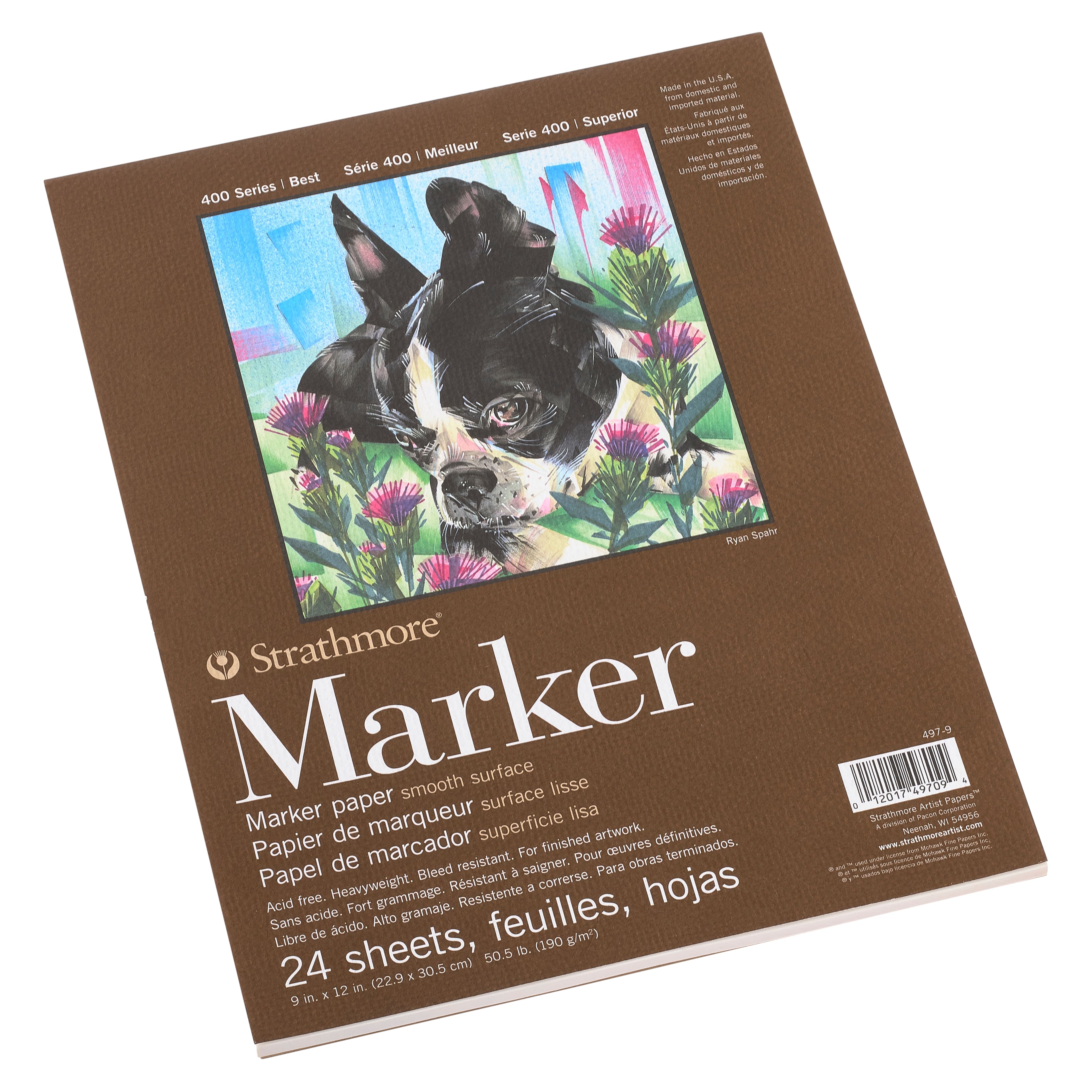  Strathmore Marker Paper Pad 6X8-50lb Smooth 24 Sheets  -62497600