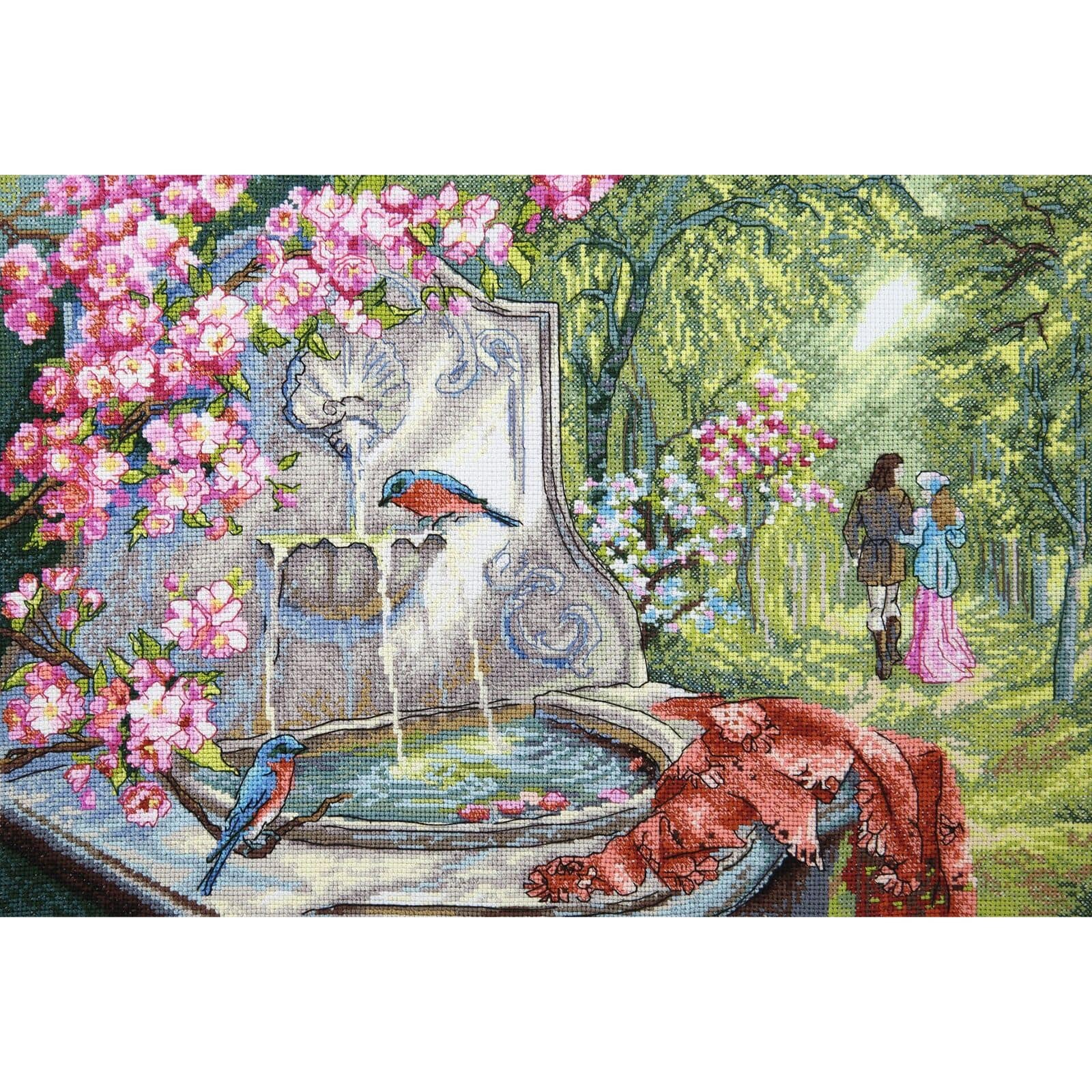 Charivna Mit Cross-stitch kit Azure Birds