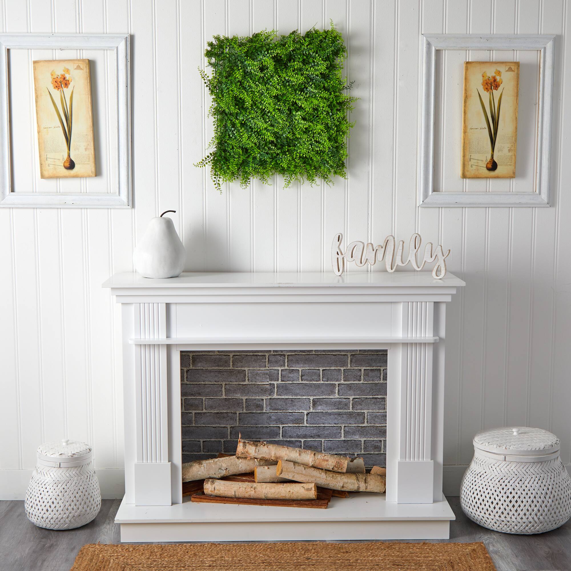 20&#x22; Lush Mediterranean Fern Wall Panel