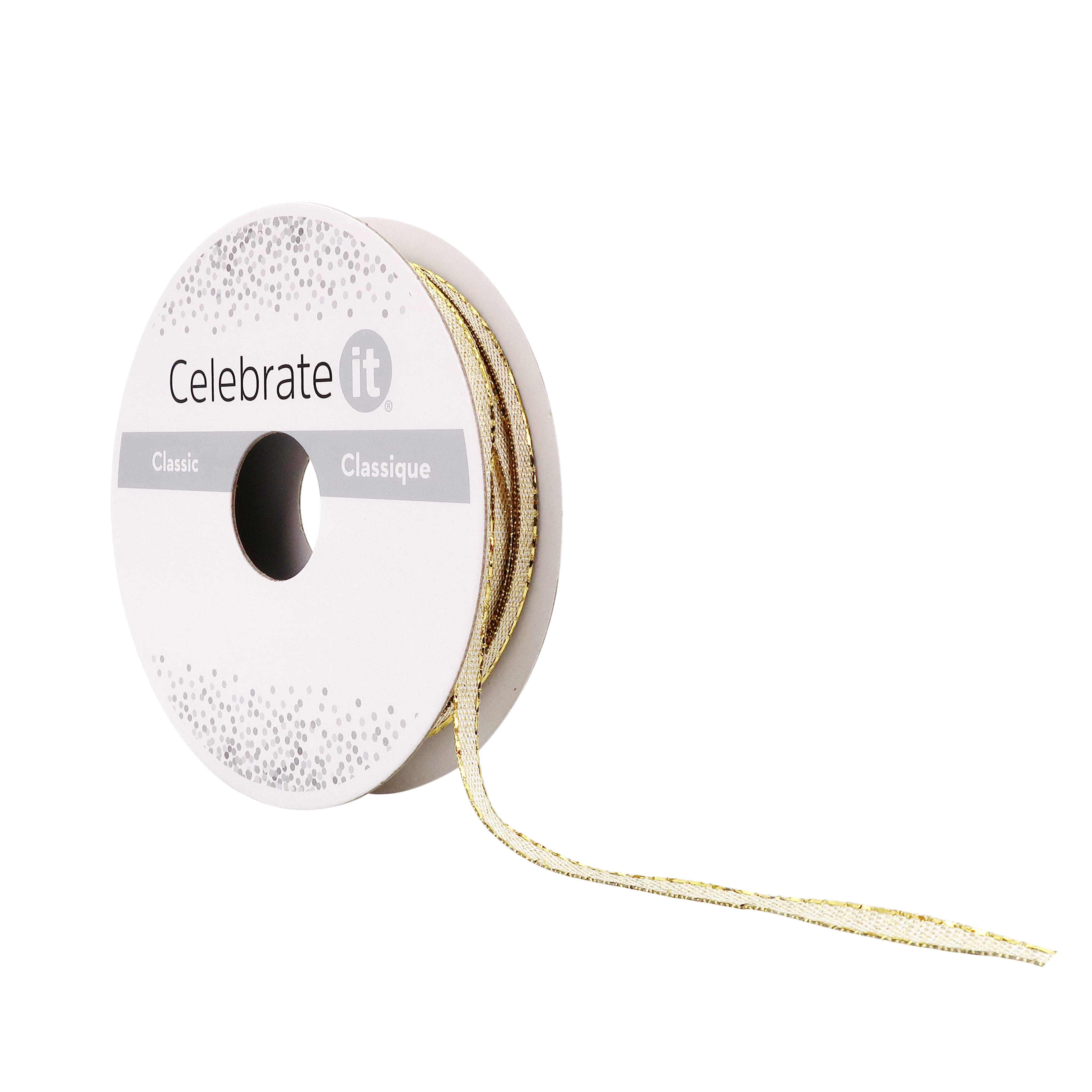 24 Pack: 1/8&#x22; x 5yd. Metallic Sheer Wired Ribbon by Celebrate It&#xAE;