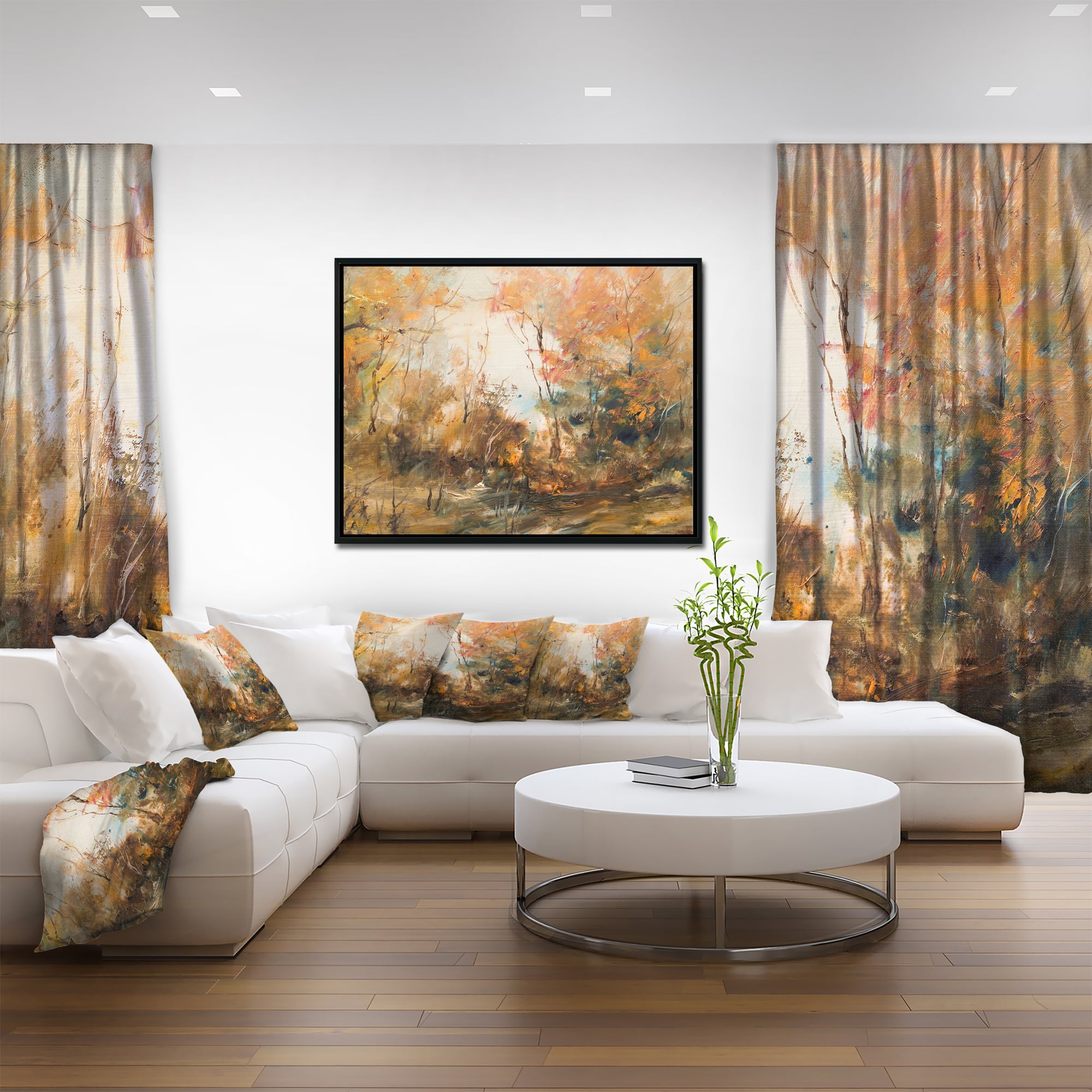 Designart - Forest in Autumn Oil Painting